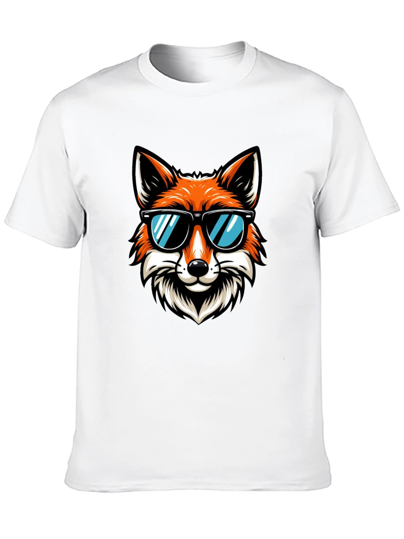 Cool Fox Graphic T-Shirt - Black Cotton Tee