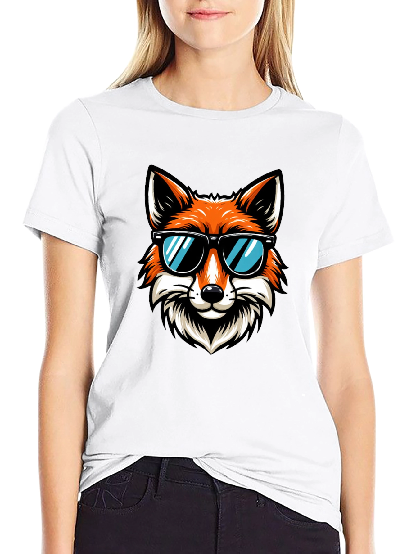 Cool Fox Graphic T-Shirt - Black Cotton Tee