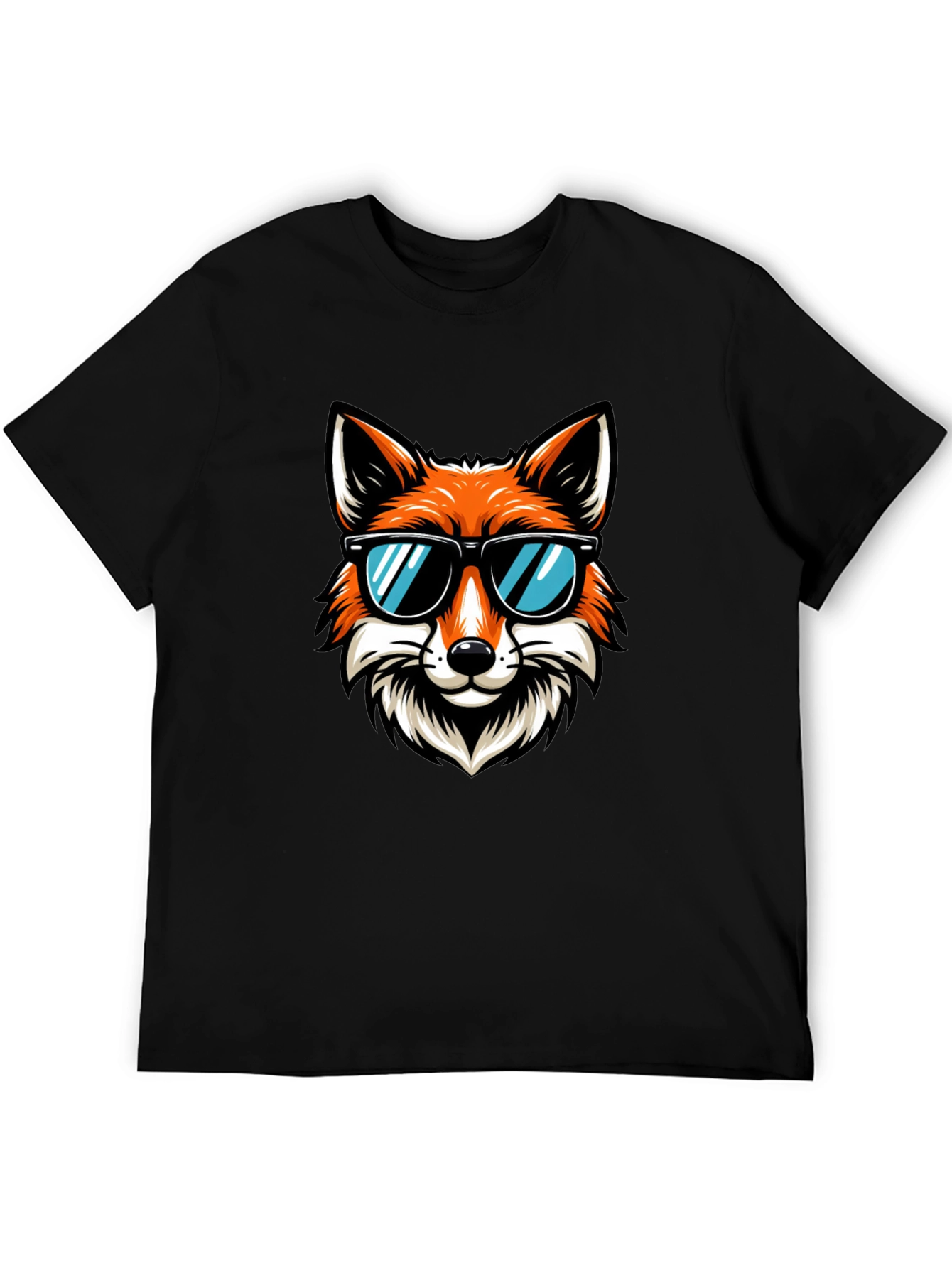 Cool Fox Graphic T-Shirt - Black Cotton Tee