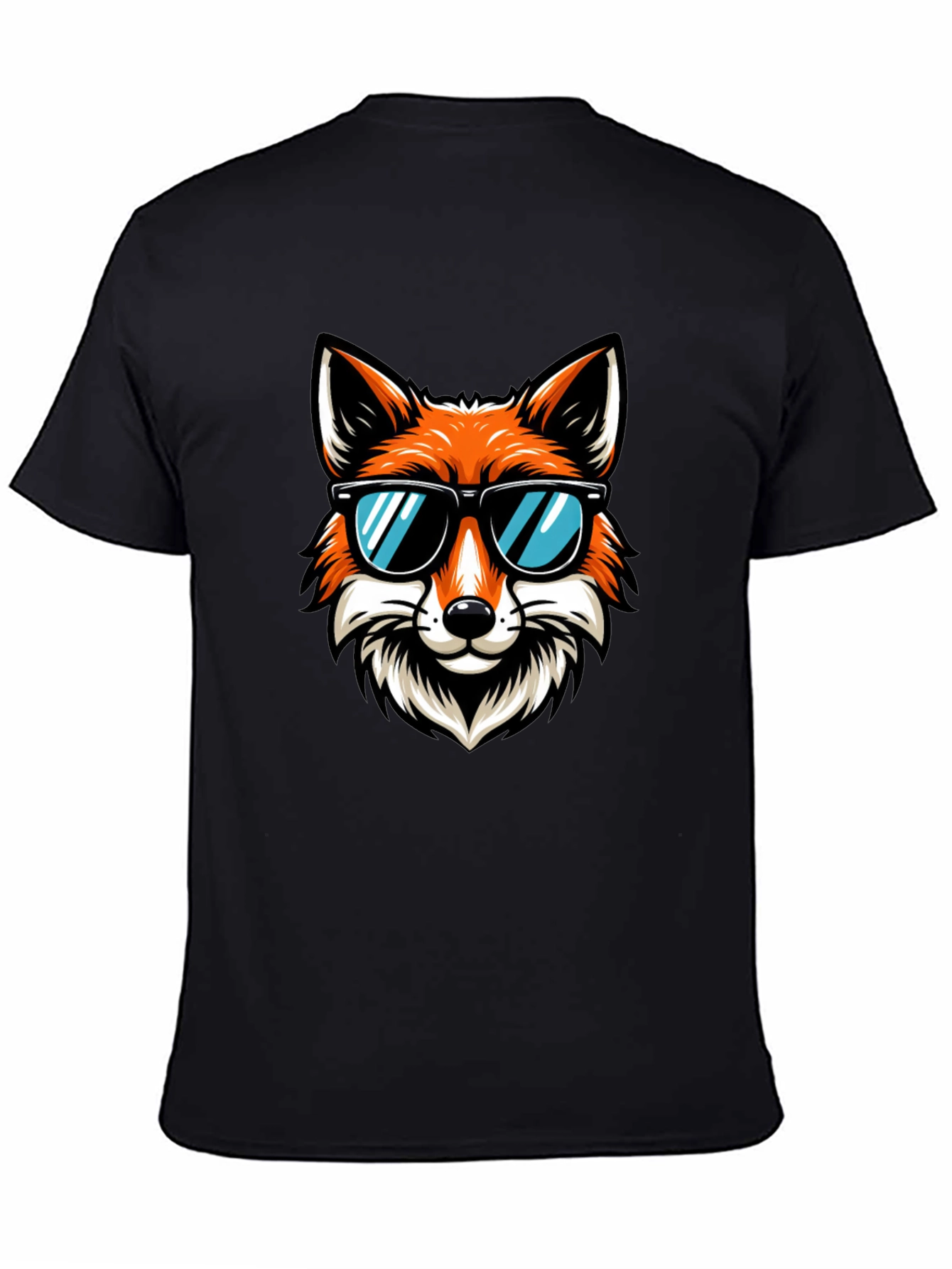 Cool Fox Graphic T-Shirt - Black Cotton Tee