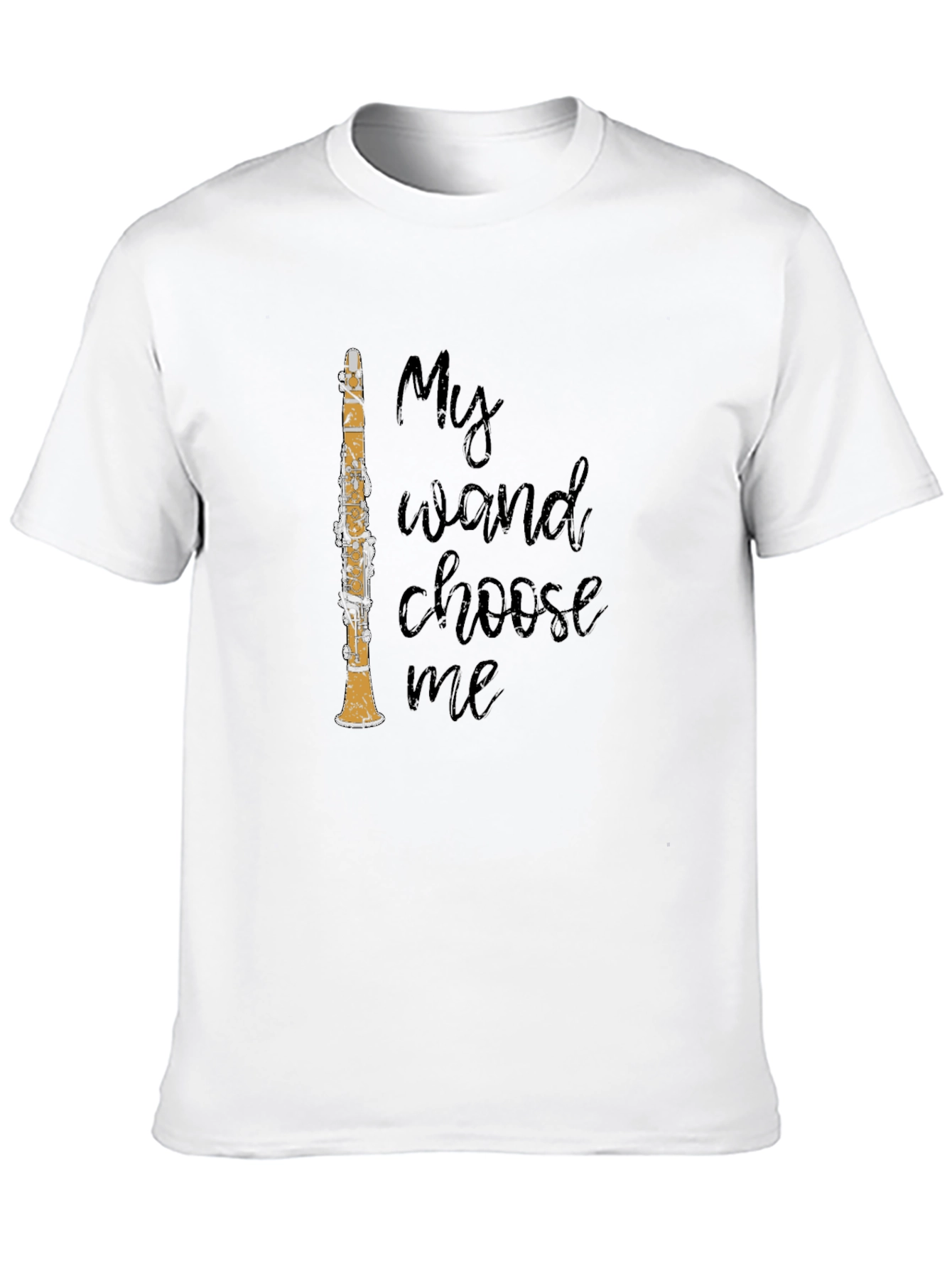 My Clarinet Wand Graphic T-Shirt - Musicians Novelty Tee