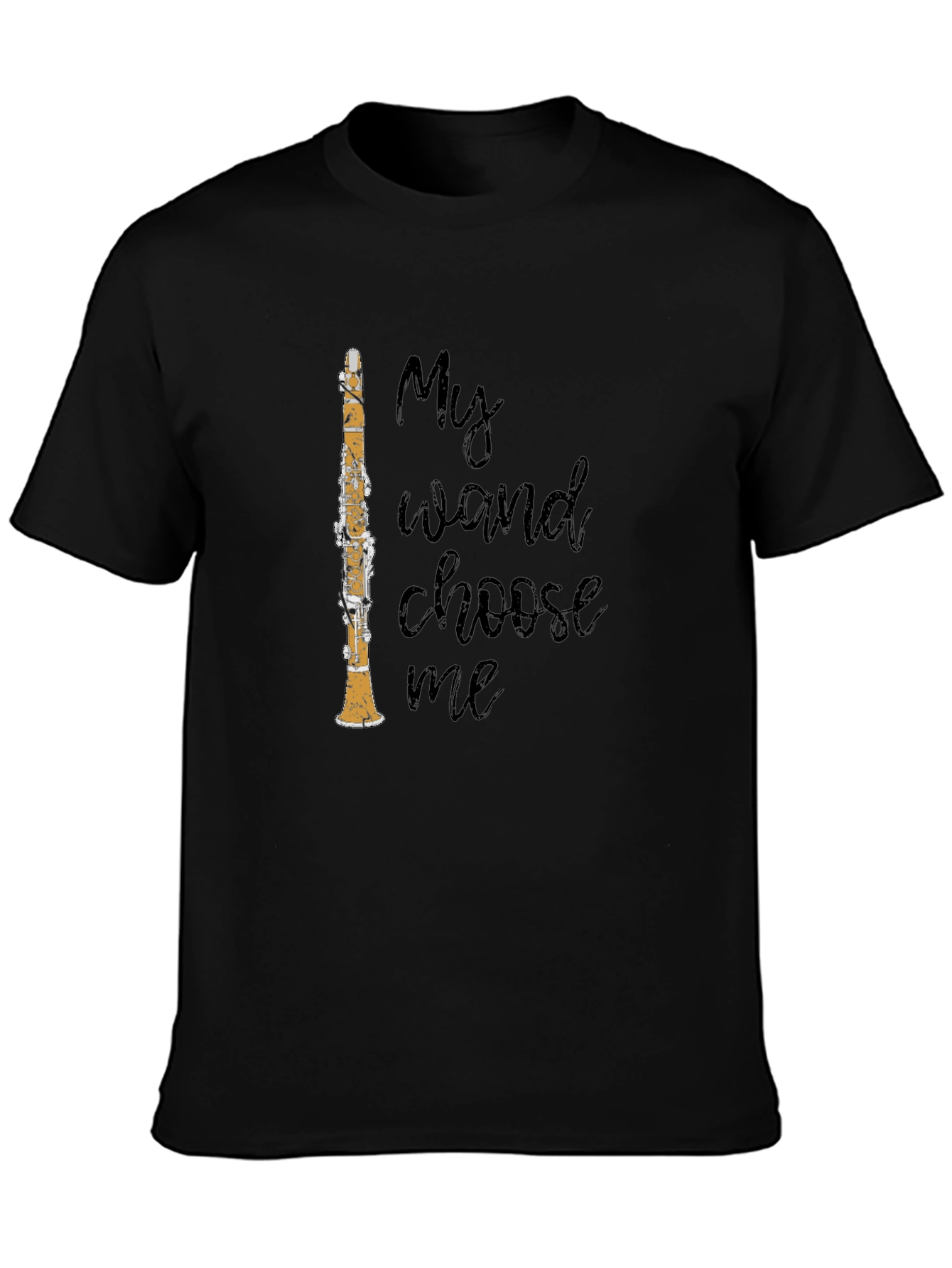 My Clarinet Wand Graphic T-Shirt - Musicians Novelty Tee
