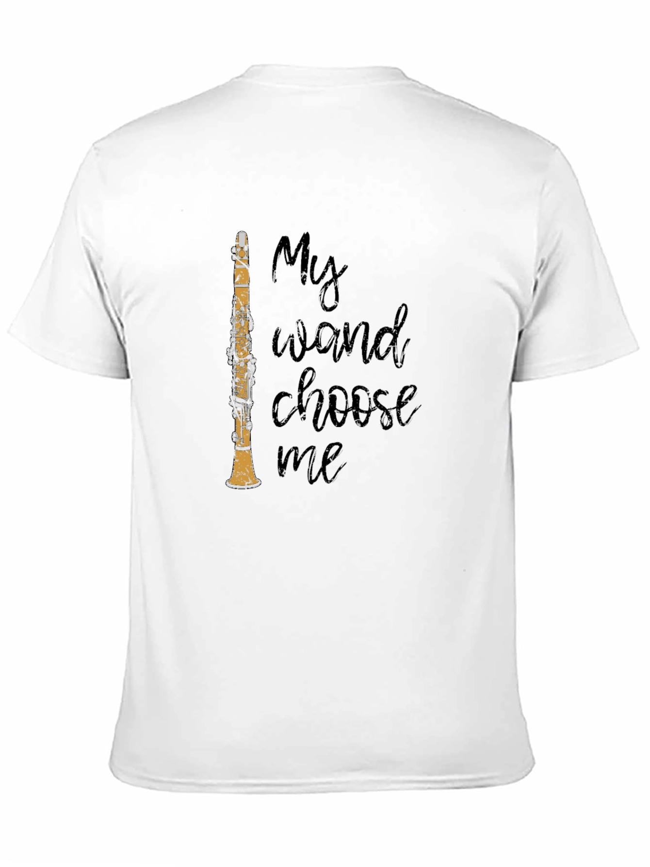 My Clarinet Wand Graphic T-Shirt - Musicians Novelty Tee