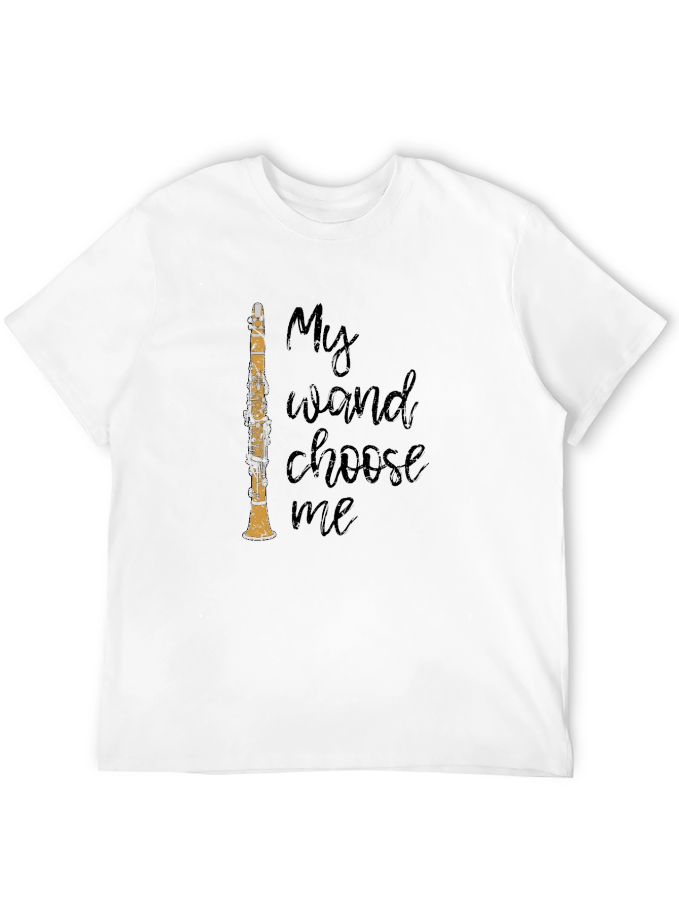 My Clarinet Wand Graphic T-Shirt - Musicians Novelty Tee
