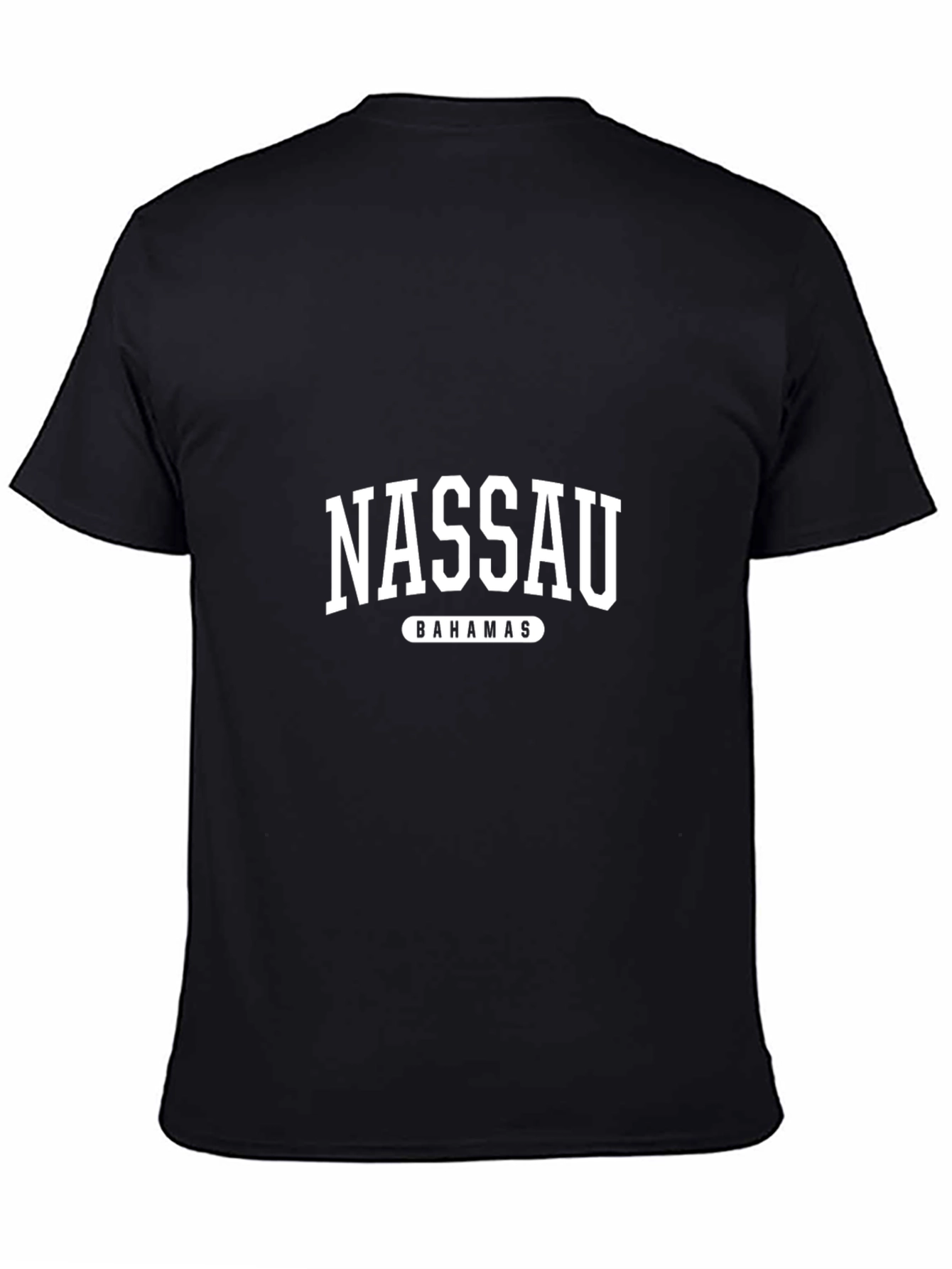 Nassau Bahamas Graphic Tee - Black Cotton T-Shirt