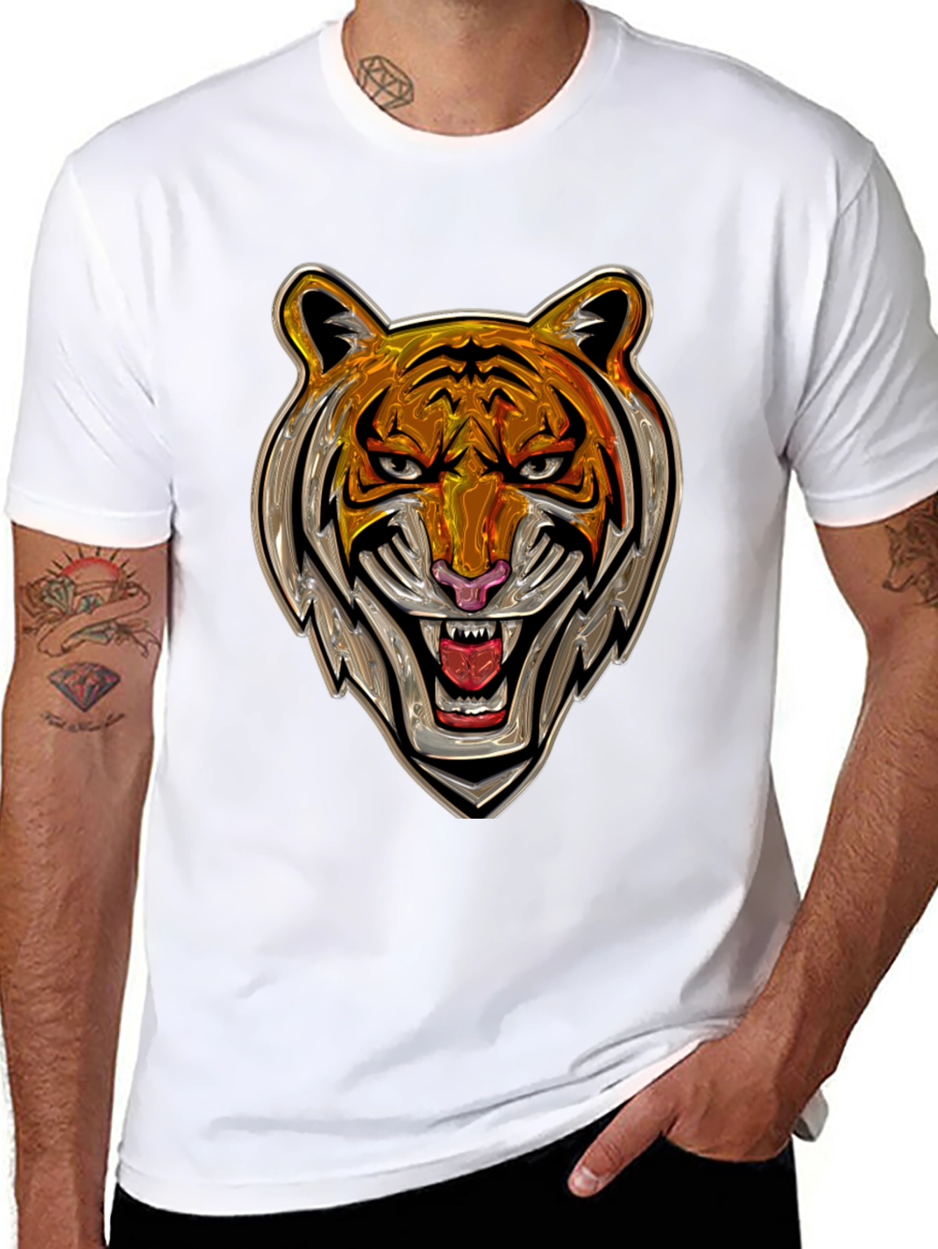 Roaring Tiger Graphic Tee - Bold Animal Print