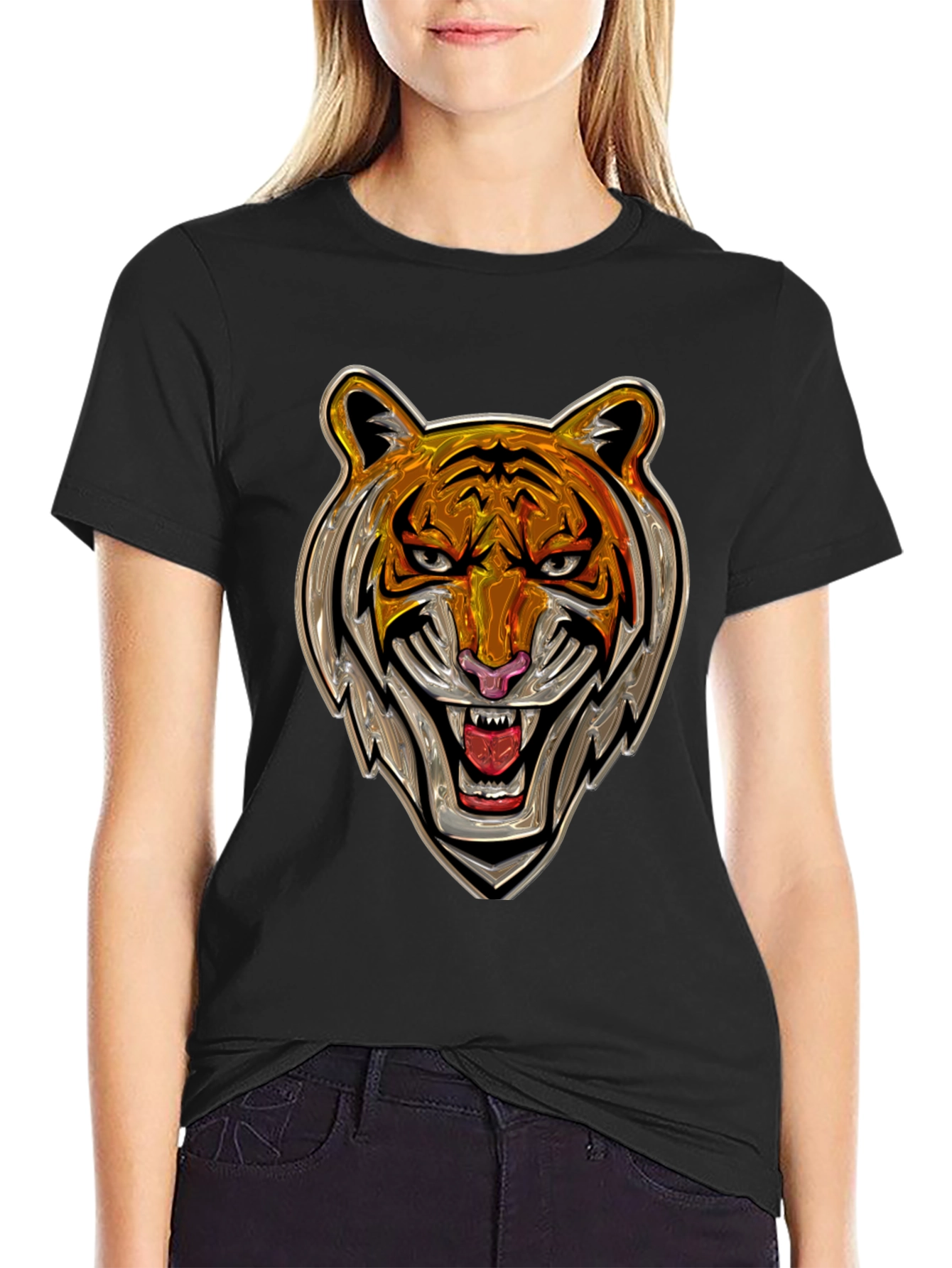 Roaring Tiger Graphic Tee - Bold Animal Print