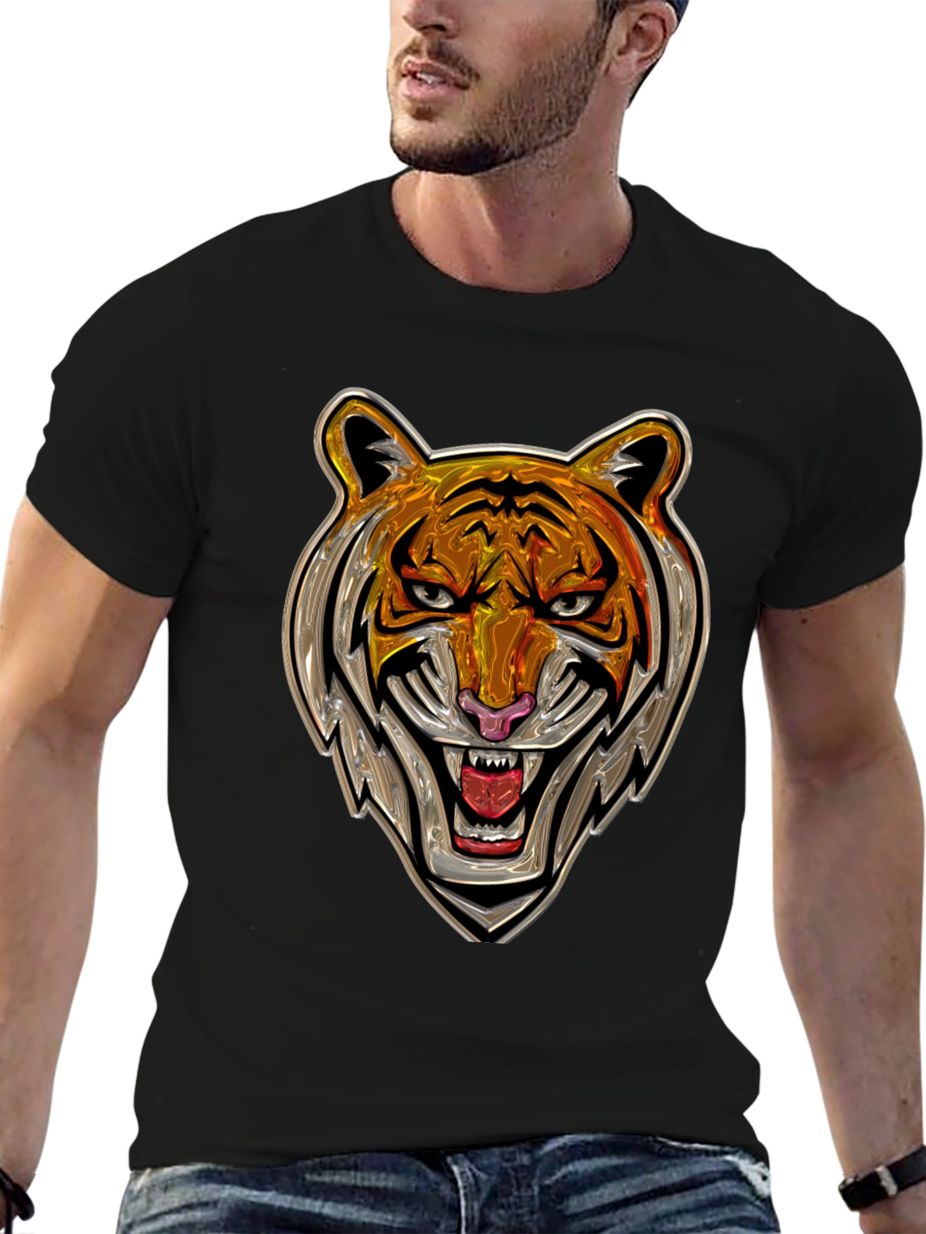 Roaring Tiger Graphic Tee - Bold Animal Print