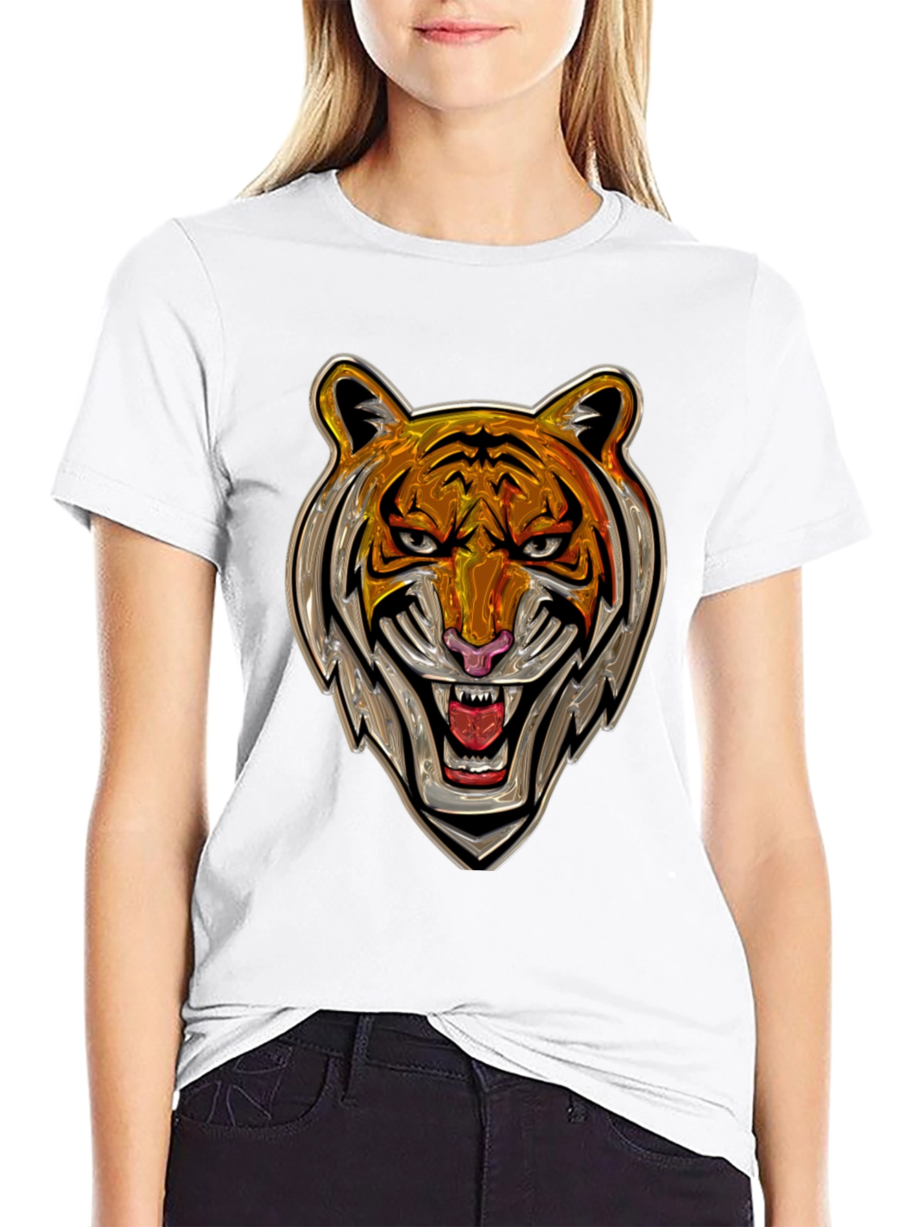 Roaring Tiger Graphic Tee - Bold Animal Print