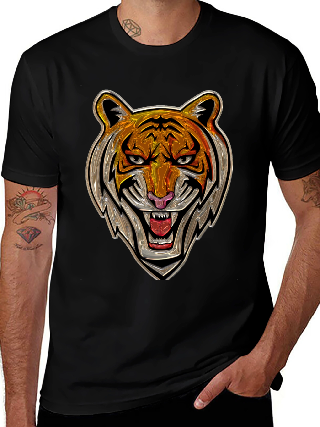 Roaring Tiger Graphic Tee - Bold Animal Print