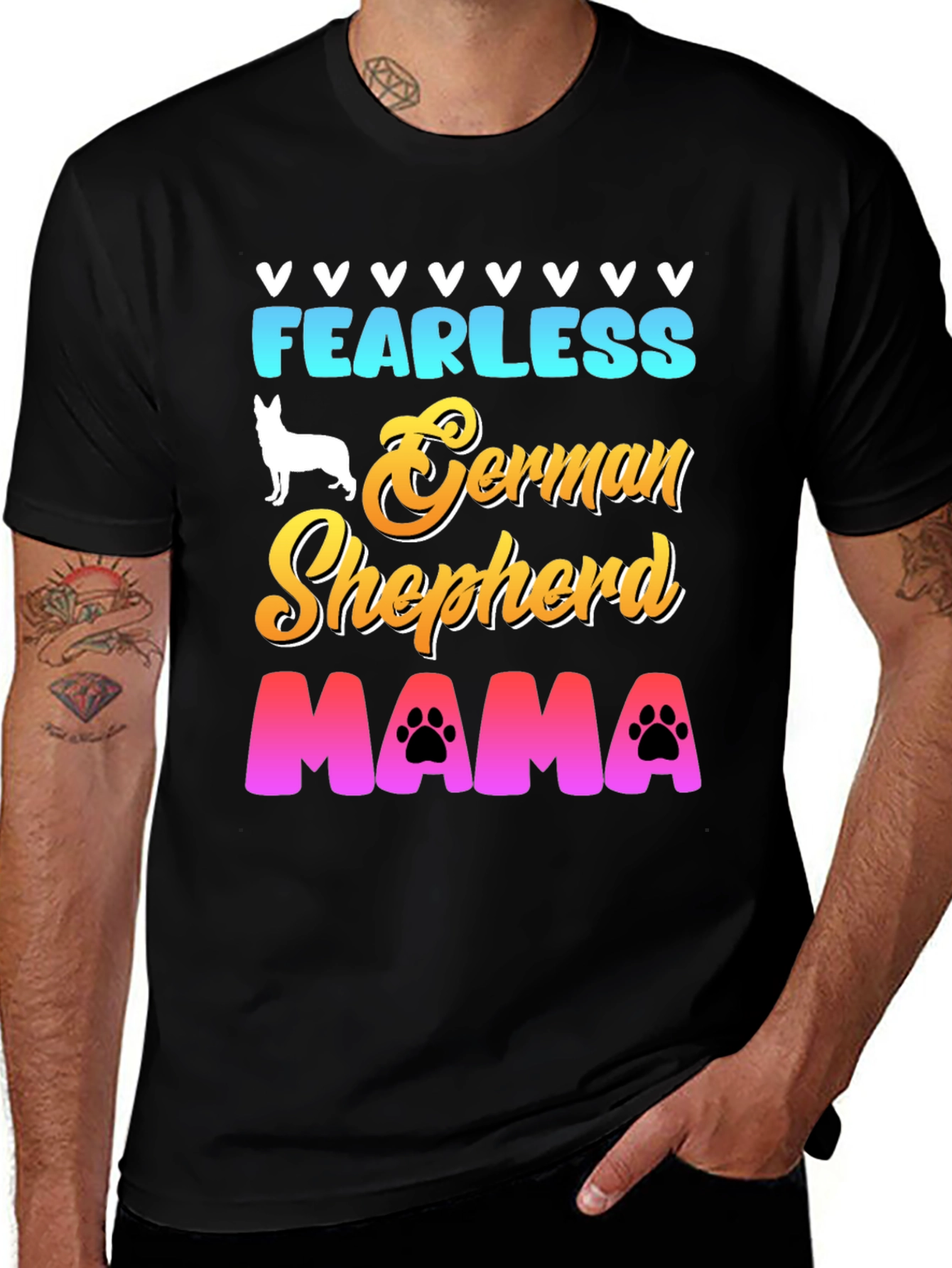 Fearless German Shepherd Mama T-Shirt
