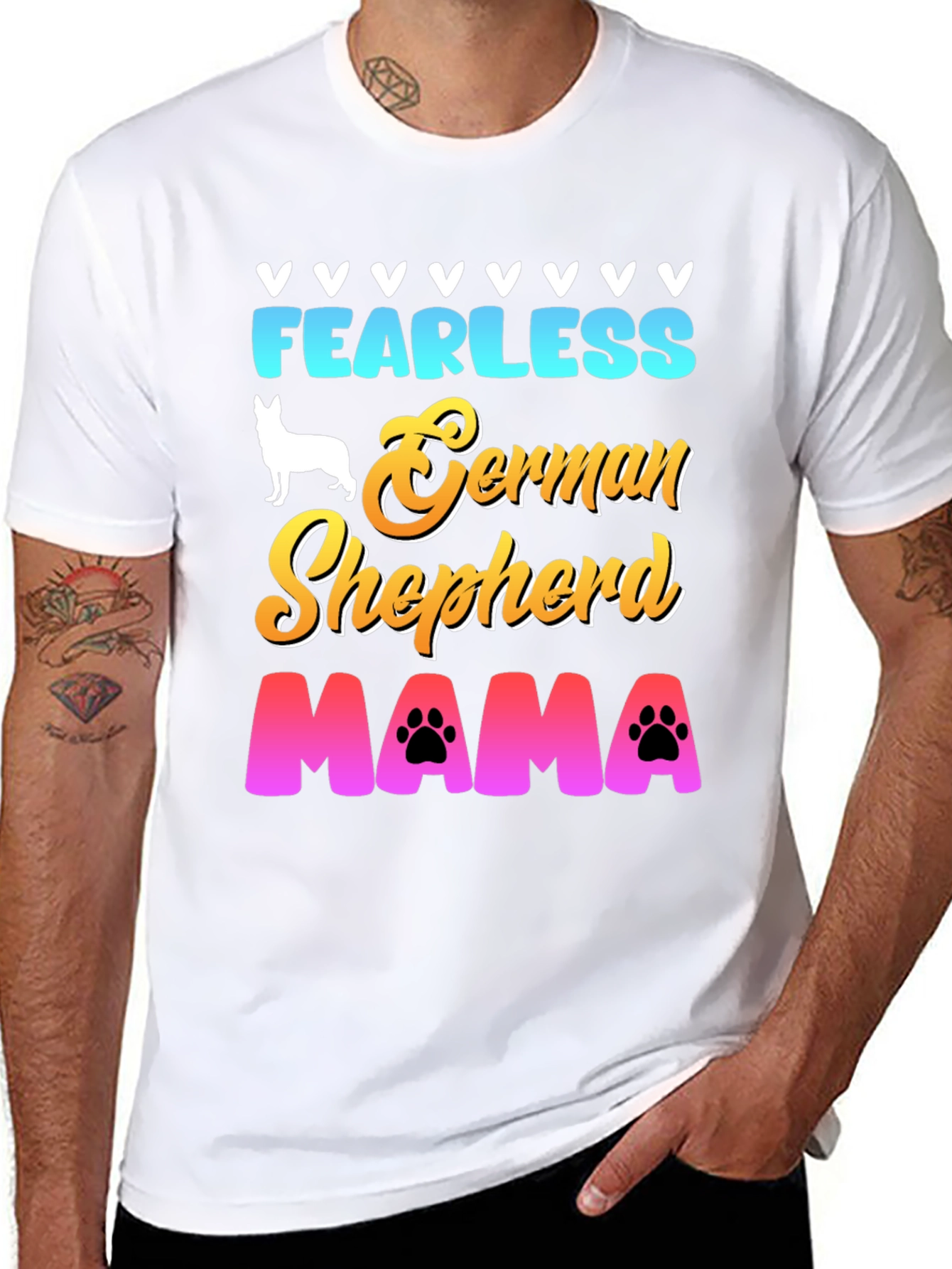 Fearless German Shepherd Mama T-Shirt