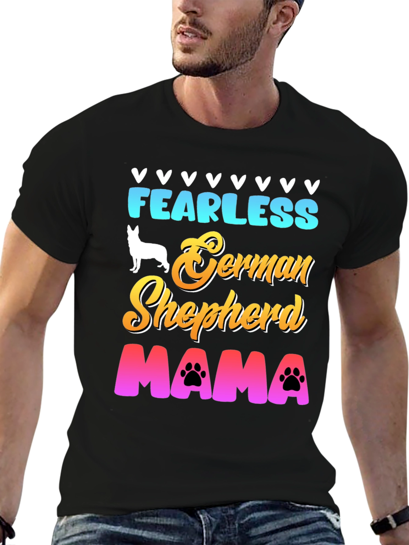 Fearless German Shepherd Mama T-Shirt