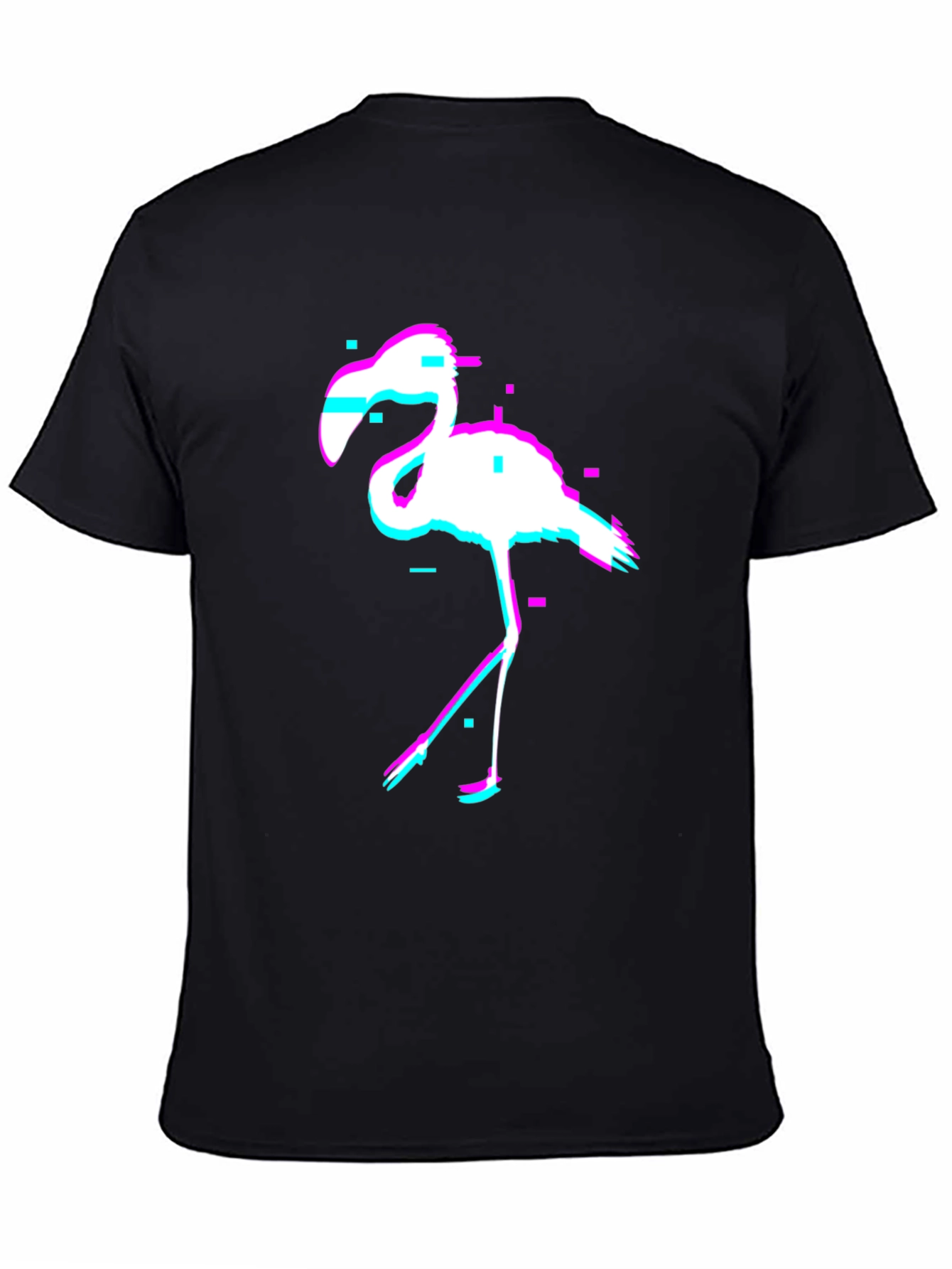 Glitch Flamingo T-Shirt - Modern Graphic Tee