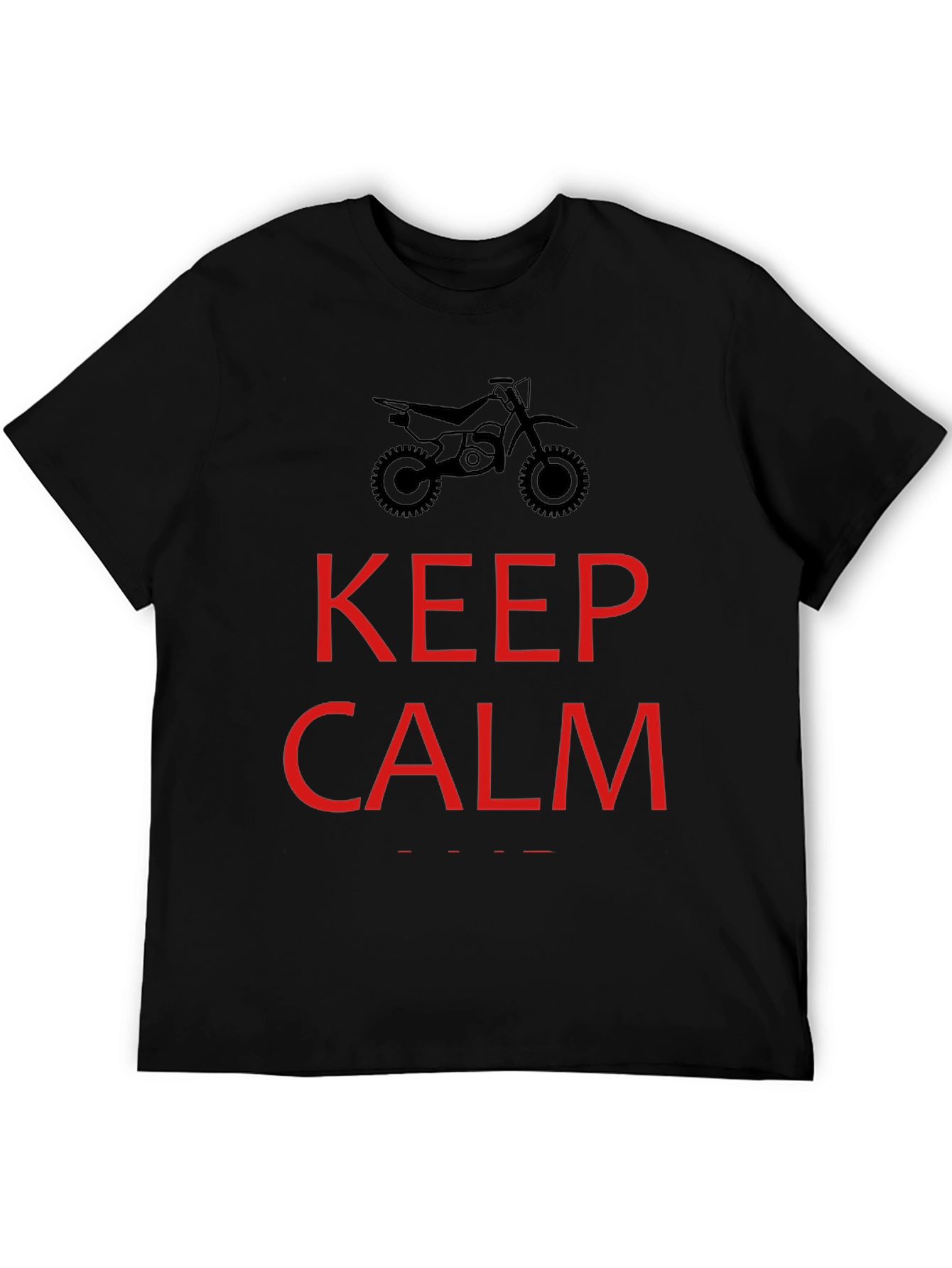 Keep Calm Dirt Bike Rider T-Shirt - Black