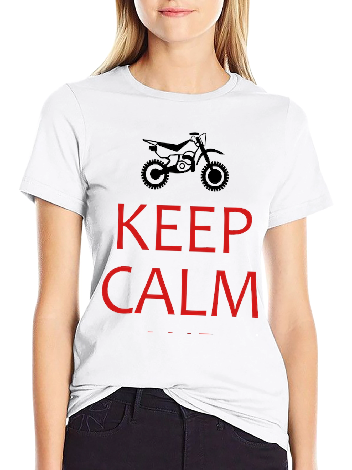 Keep Calm Dirt Bike Rider T-Shirt - Black