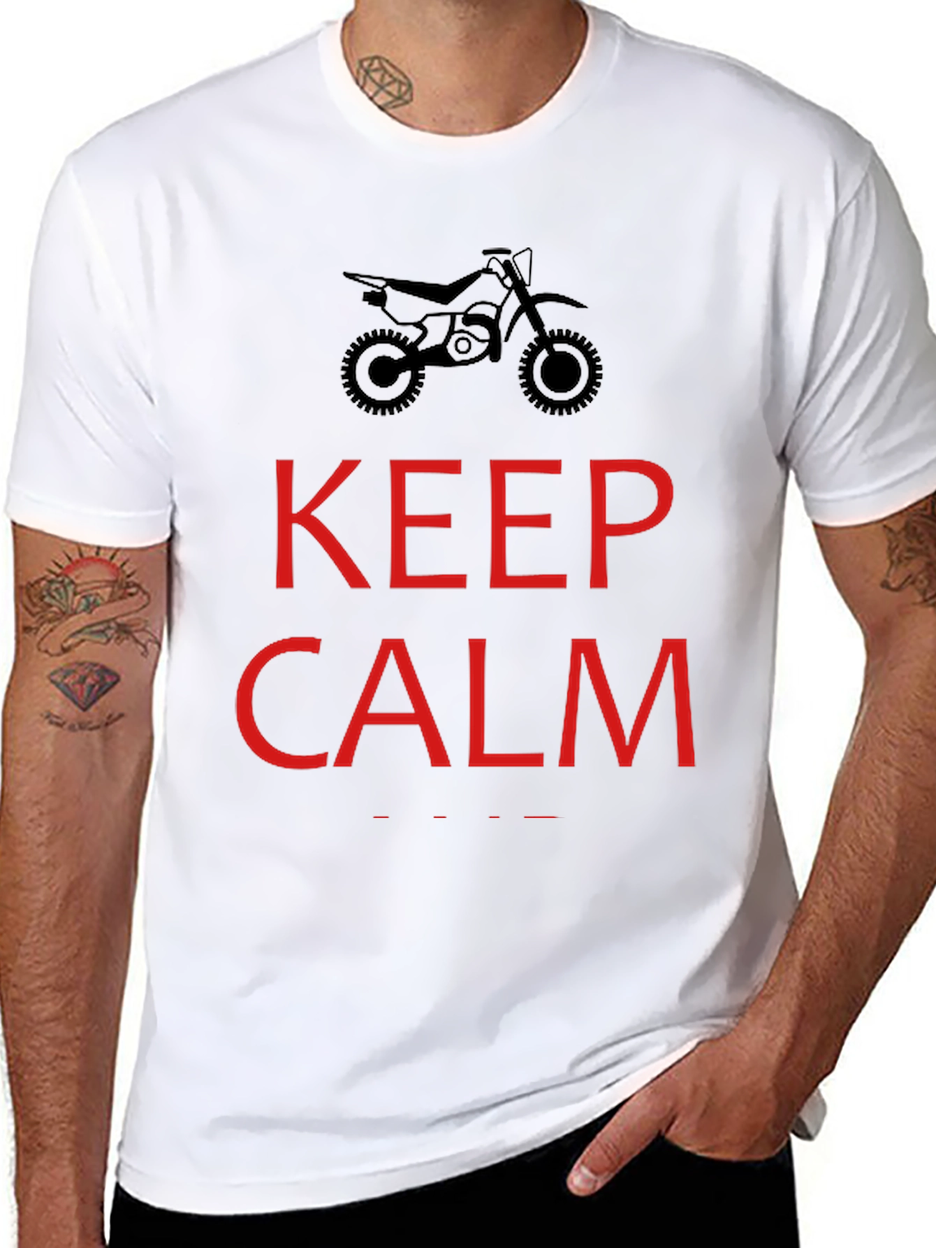 Keep Calm Dirt Bike Rider T-Shirt - Black