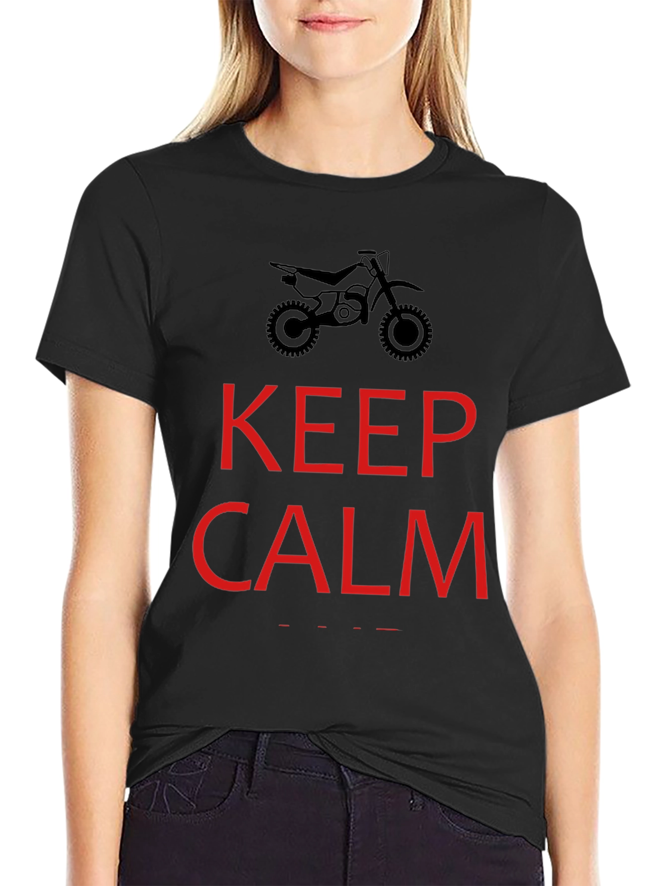 Keep Calm Dirt Bike Rider T-Shirt - Black