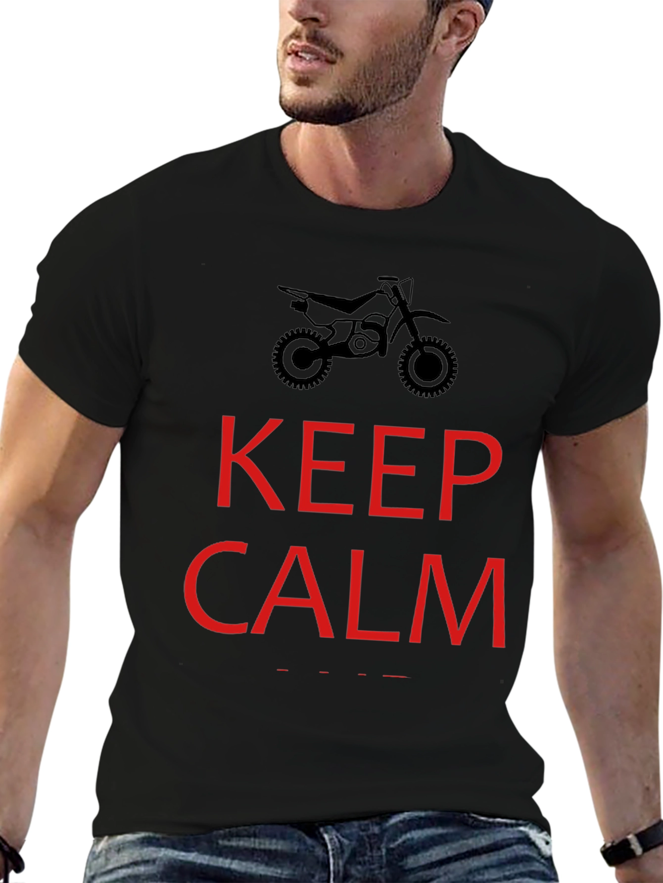 Keep Calm Dirt Bike Rider T-Shirt - Black