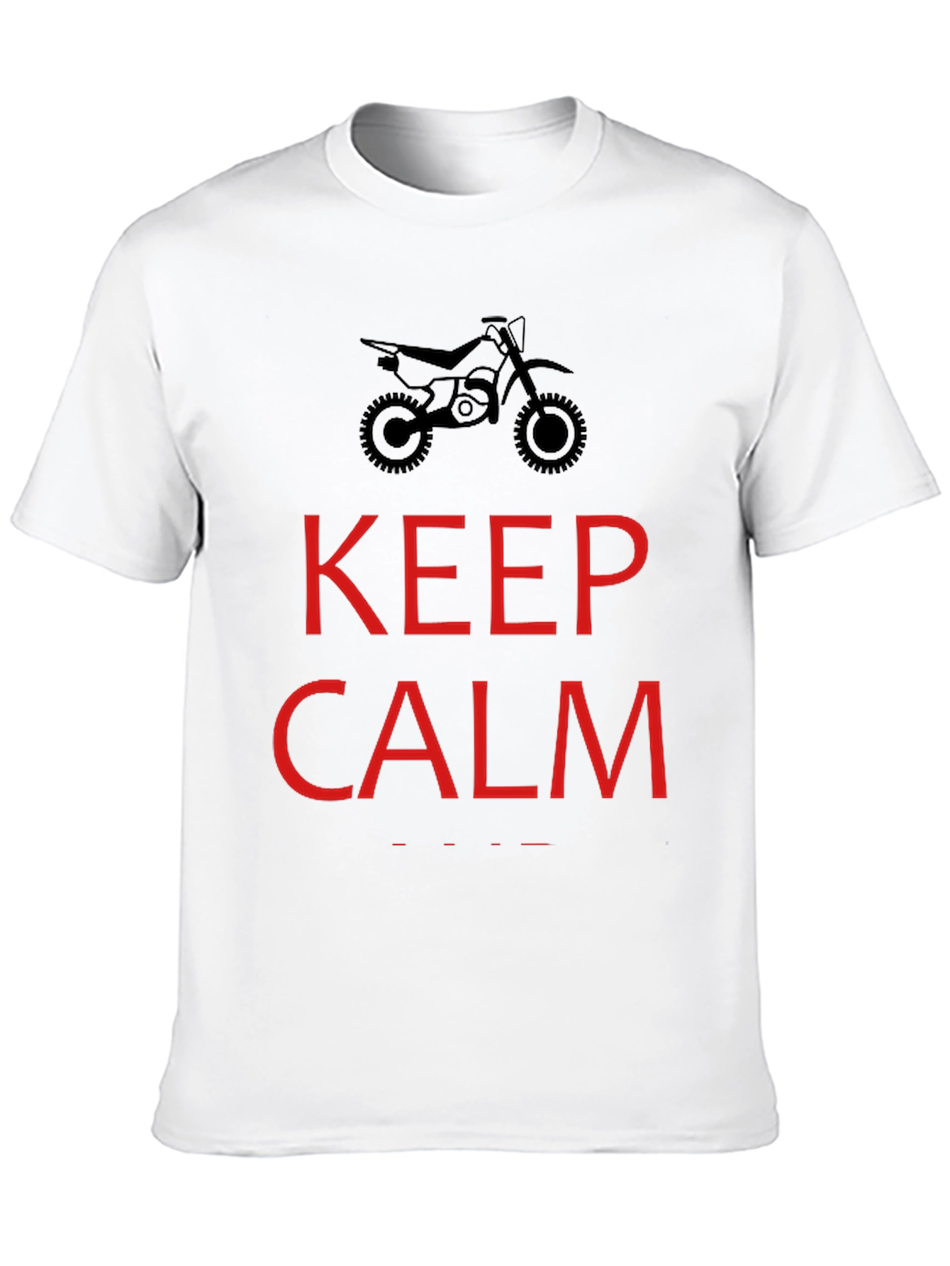 Keep Calm Dirt Bike Rider T-Shirt - Black
