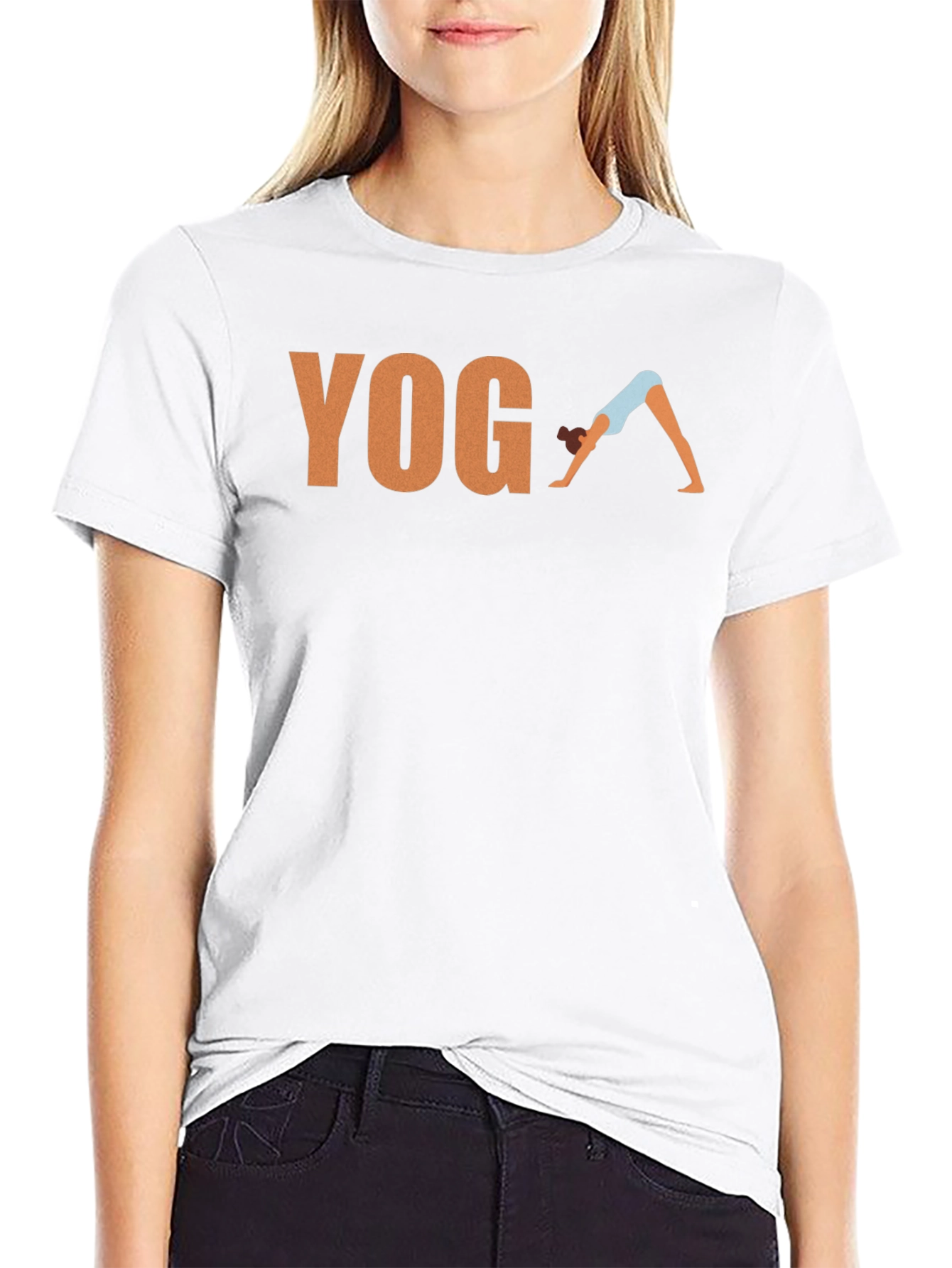 Yoga Pose Graphic T-Shirt - Black