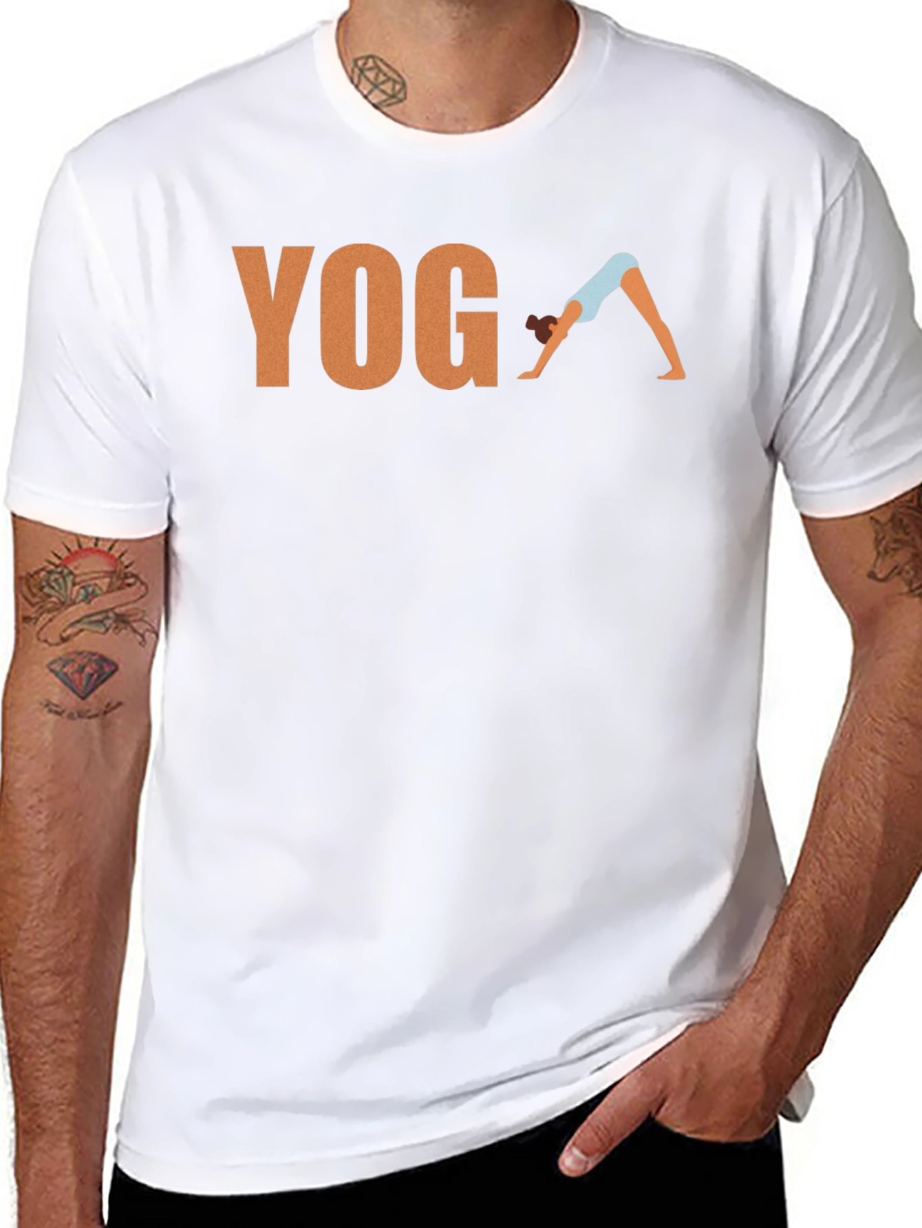Yoga Pose Graphic T-Shirt - Black