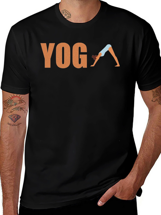 Yoga Pose Graphic T-Shirt - Black