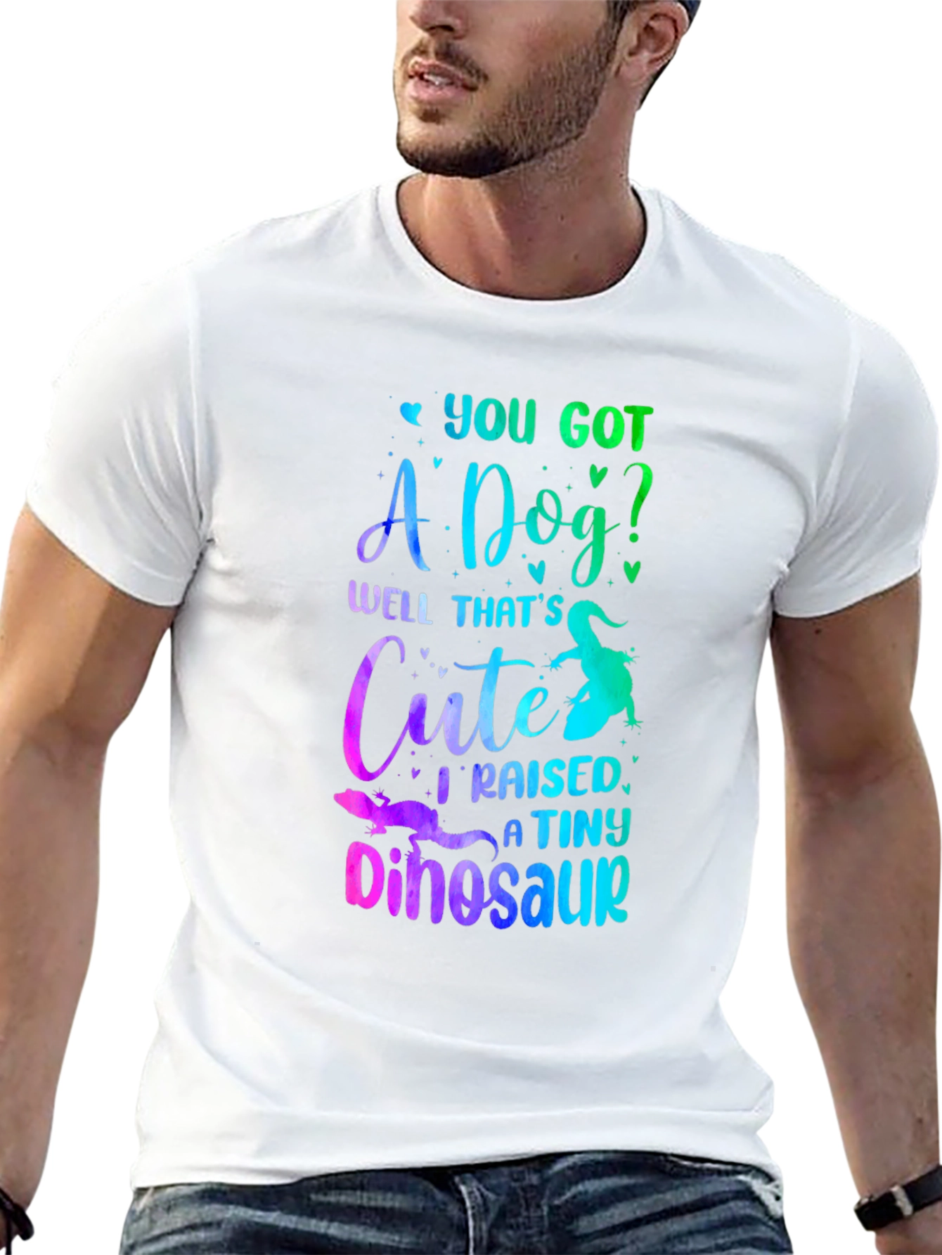 Funny Lizard Owner T-Shirt: I Raised a Tiny Dinosaur