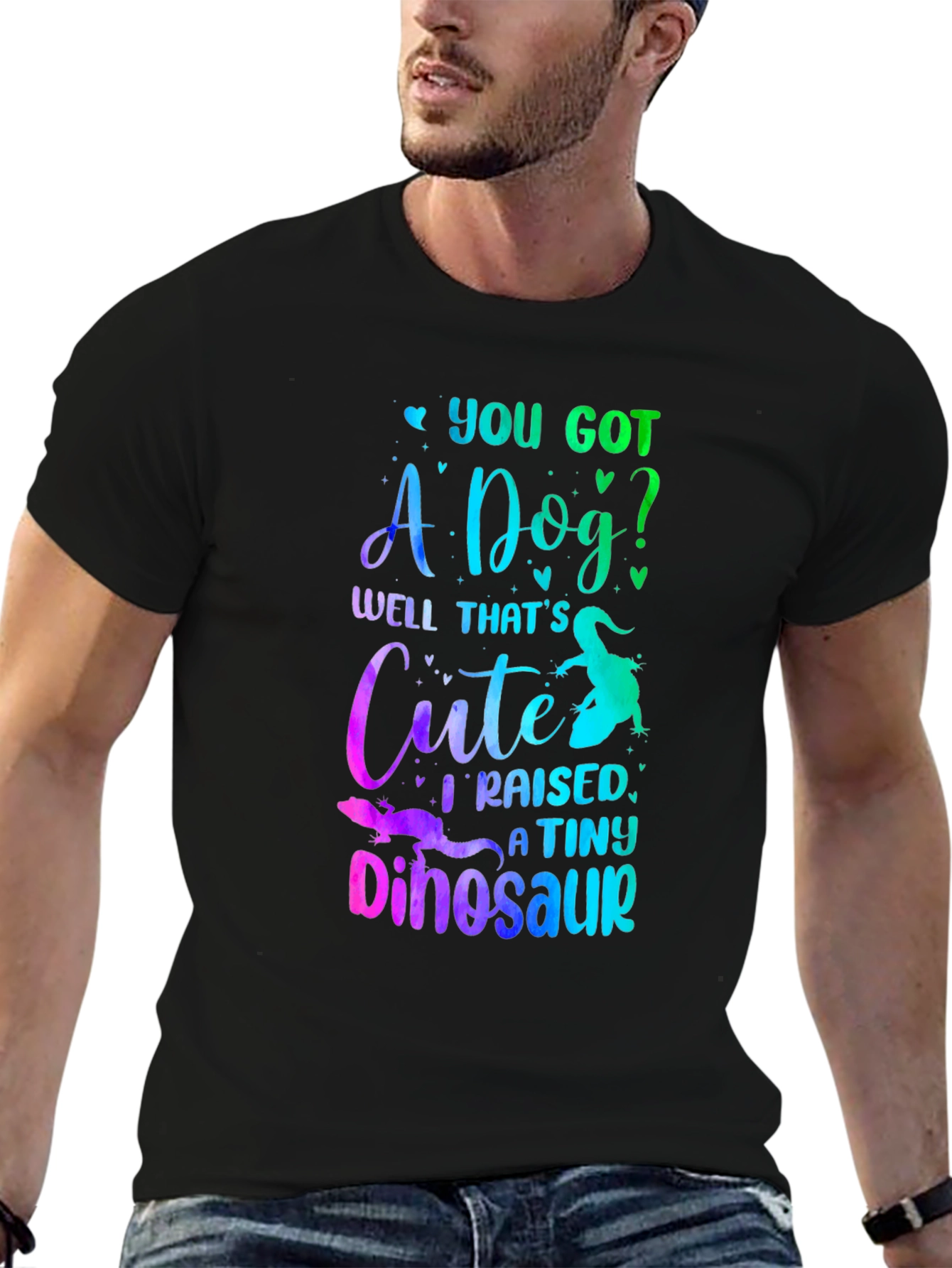 Funny Lizard Owner T-Shirt: I Raised a Tiny Dinosaur