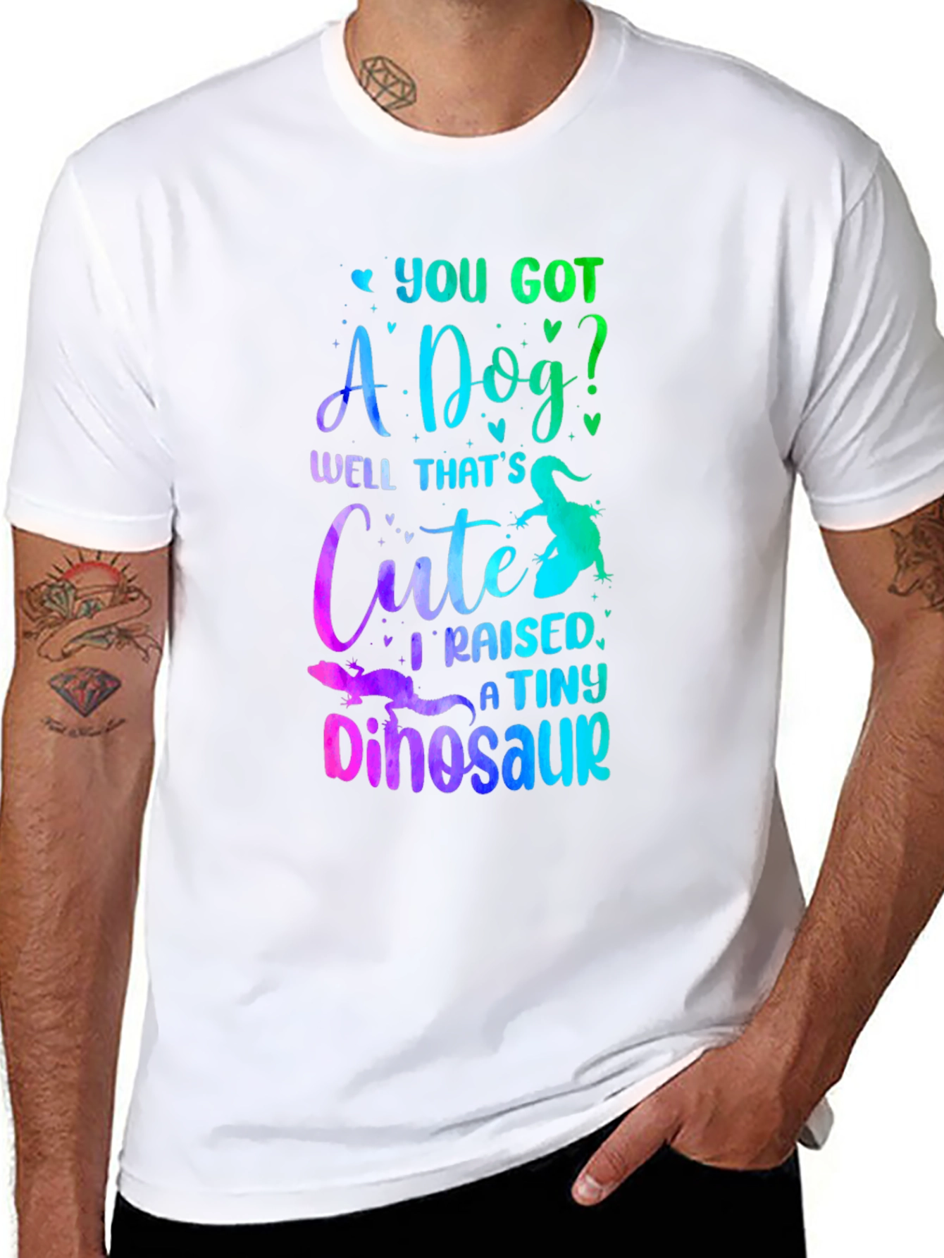 Funny Lizard Owner T-Shirt: I Raised a Tiny Dinosaur