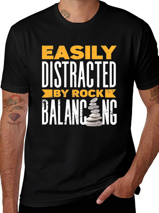 Distracted by Rock Balancing T-Shirt