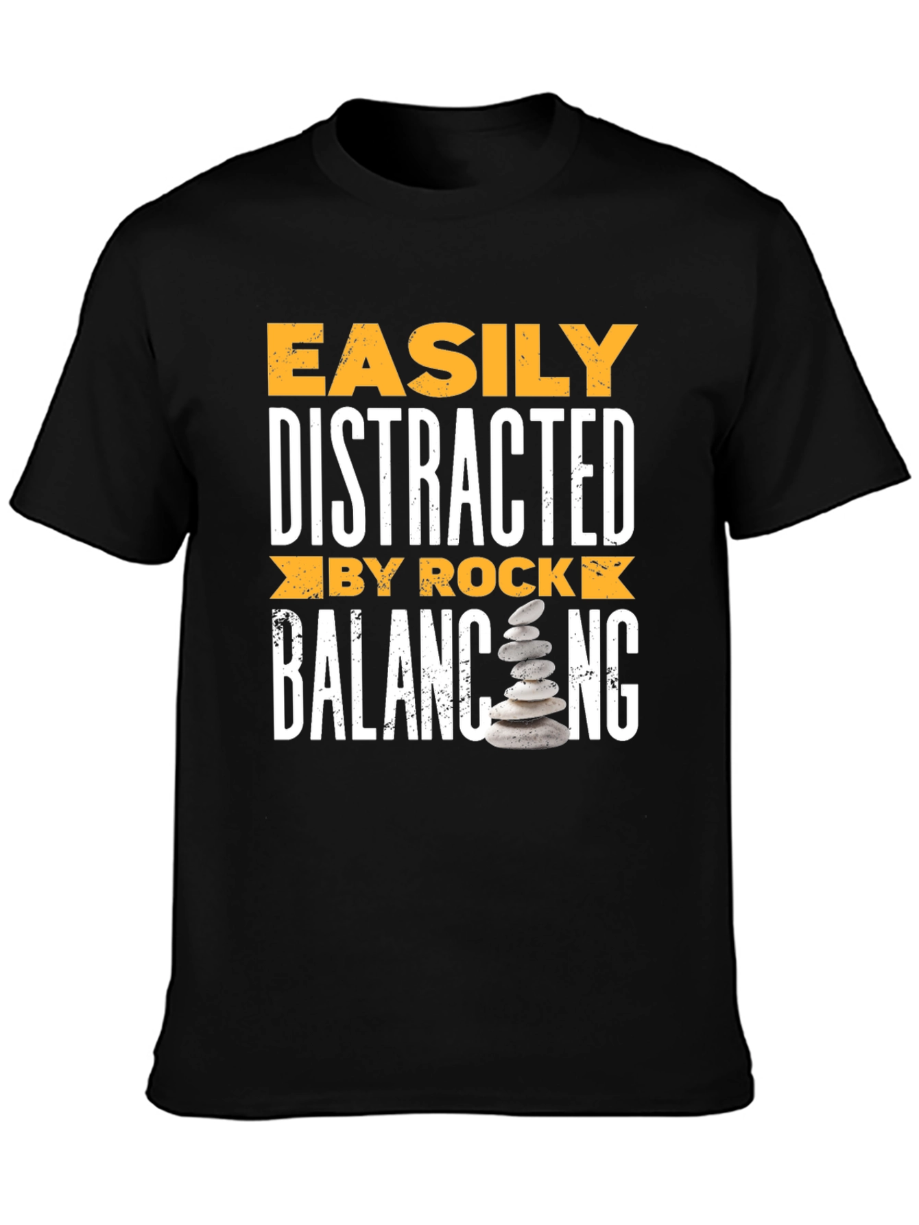 Distracted by Rock Balancing T-Shirt