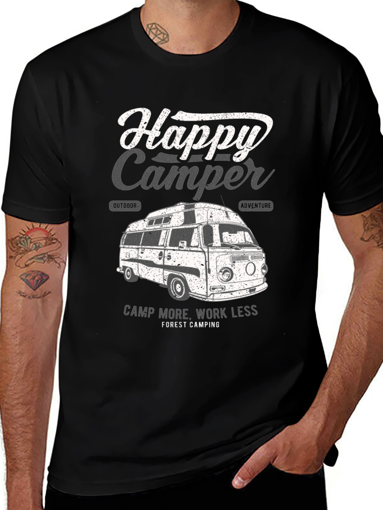 Happy Camper T-Shirt - Camping Adventure