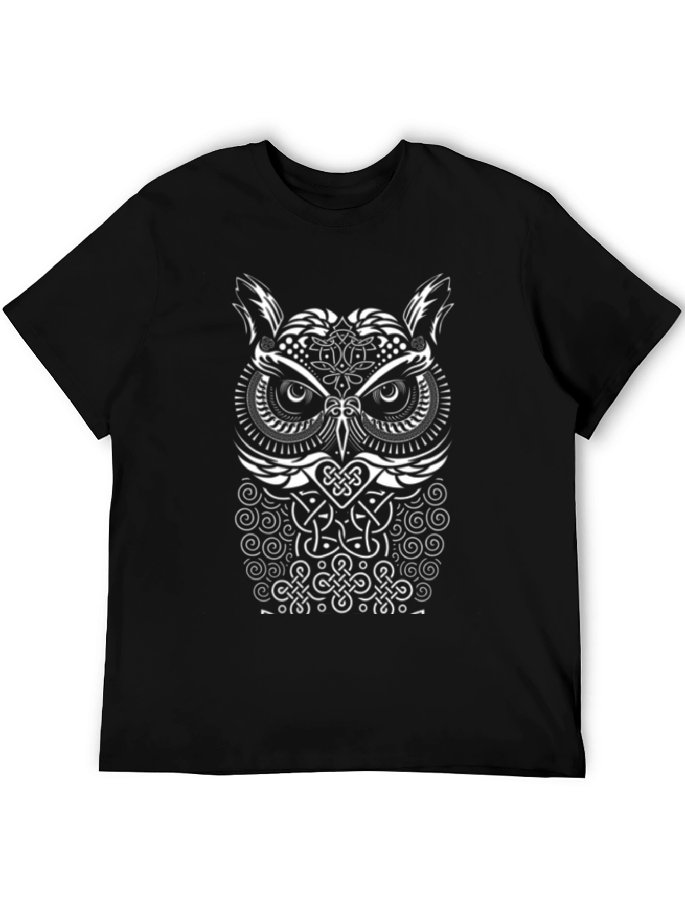 Celtic Owl T-Shirt - Intricate Knot Design