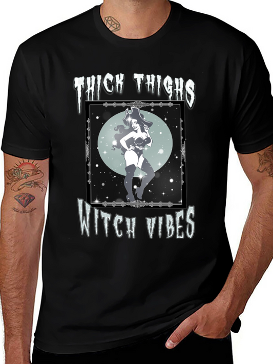 Thick Thighs Witch Vibes Graphic Tee