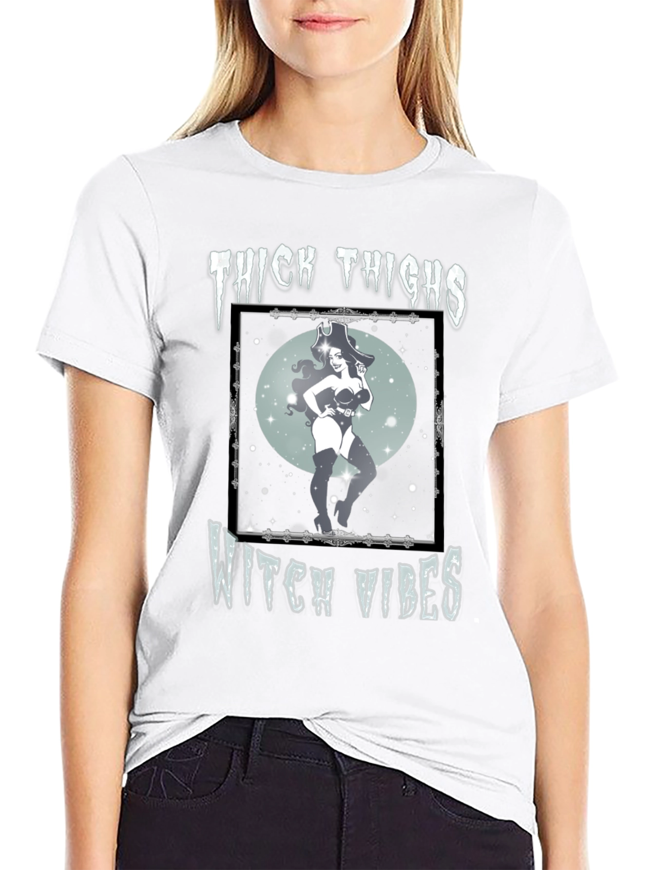 Thick Thighs Witch Vibes Graphic Tee