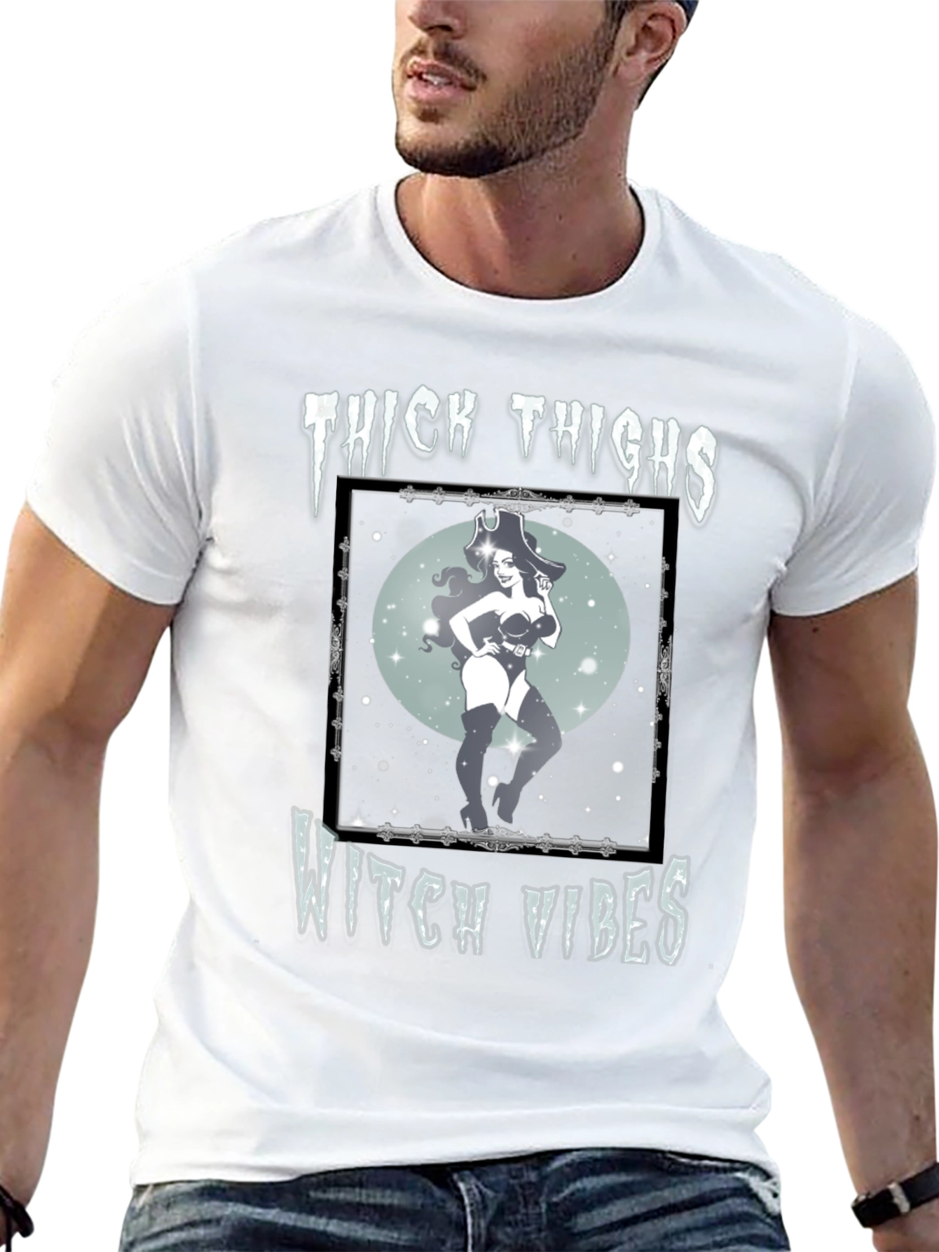 Thick Thighs Witch Vibes Graphic Tee