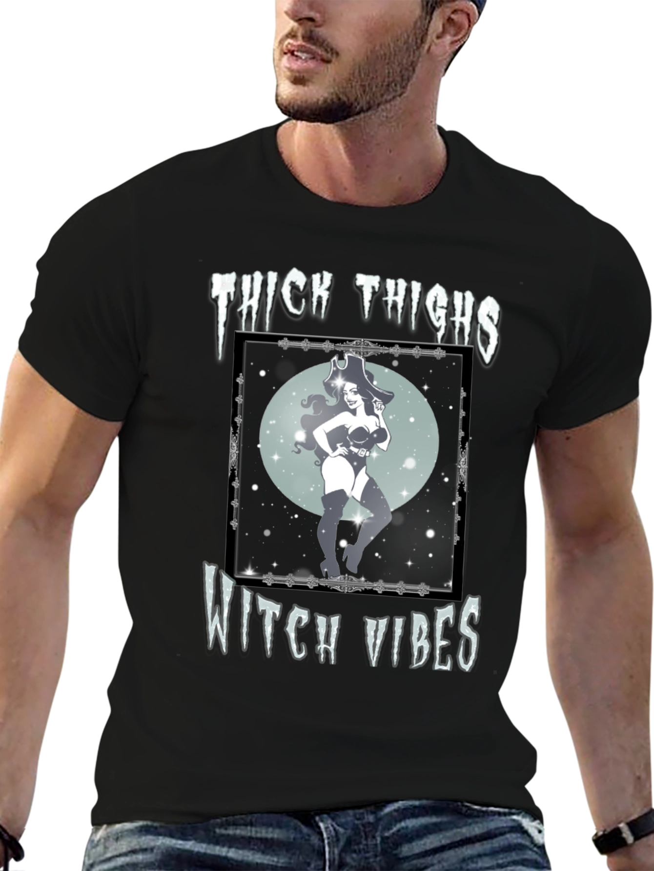 Thick Thighs Witch Vibes Graphic Tee