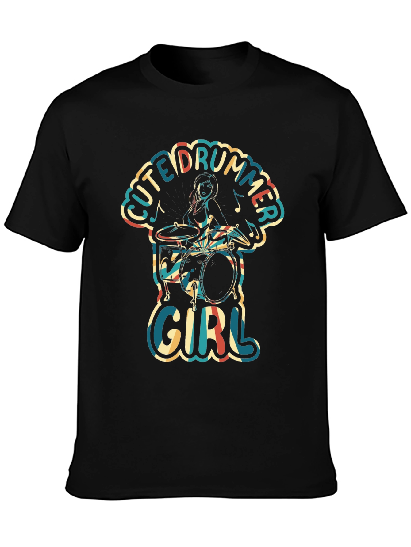 Cute Drummer Girl T-Shirt - Music Lover Tee
