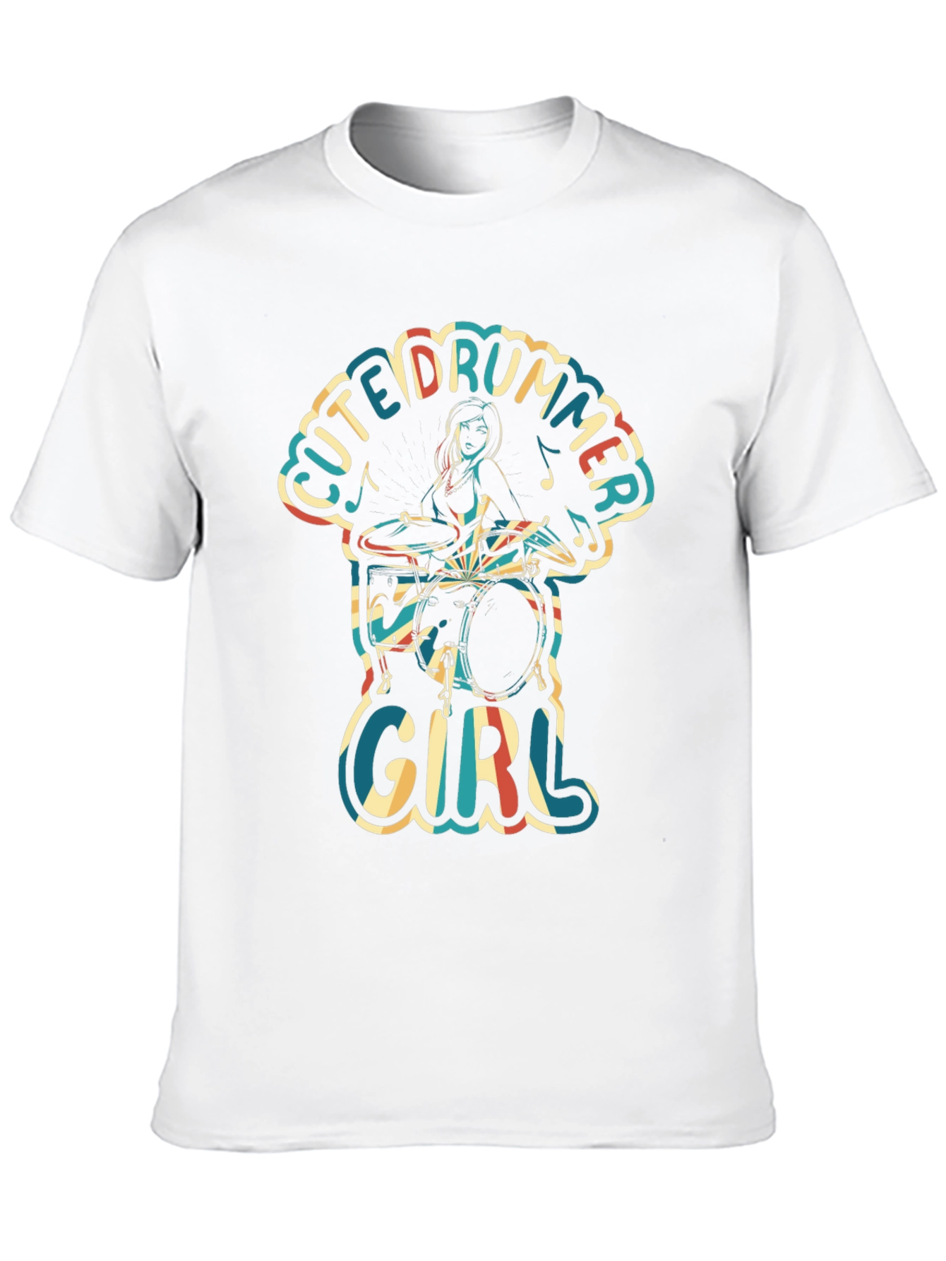Cute Drummer Girl T-Shirt - Music Lover Tee