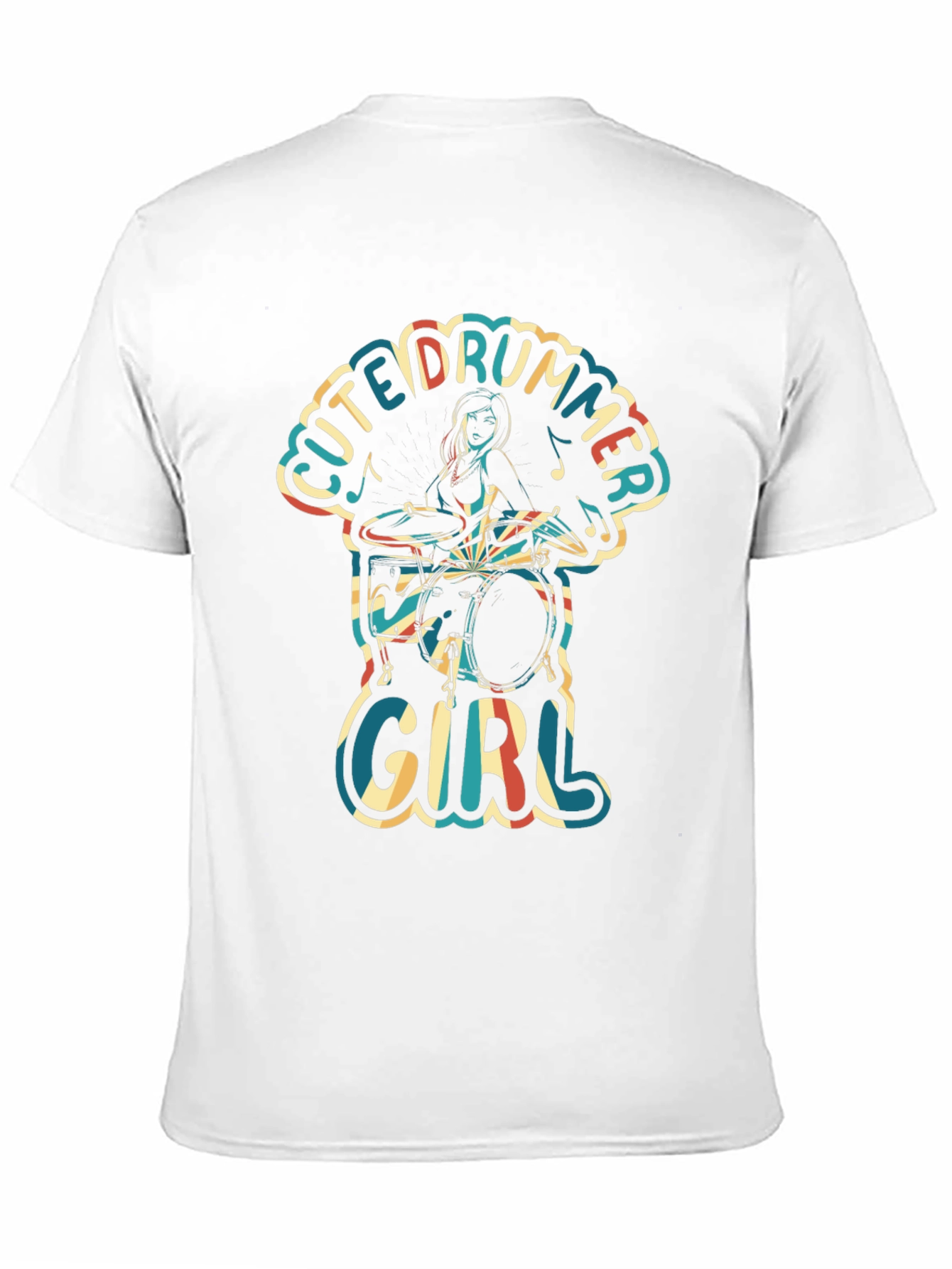 Cute Drummer Girl T-Shirt - Music Lover Tee
