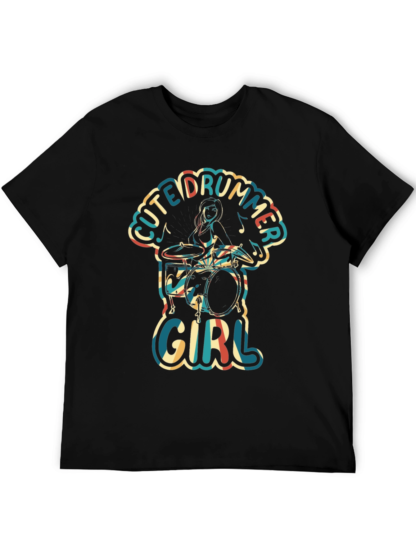 Cute Drummer Girl T-Shirt - Music Lover Tee