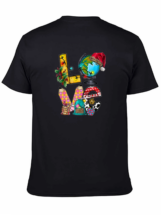 Love Teacher Themed Graphic T-Shirt