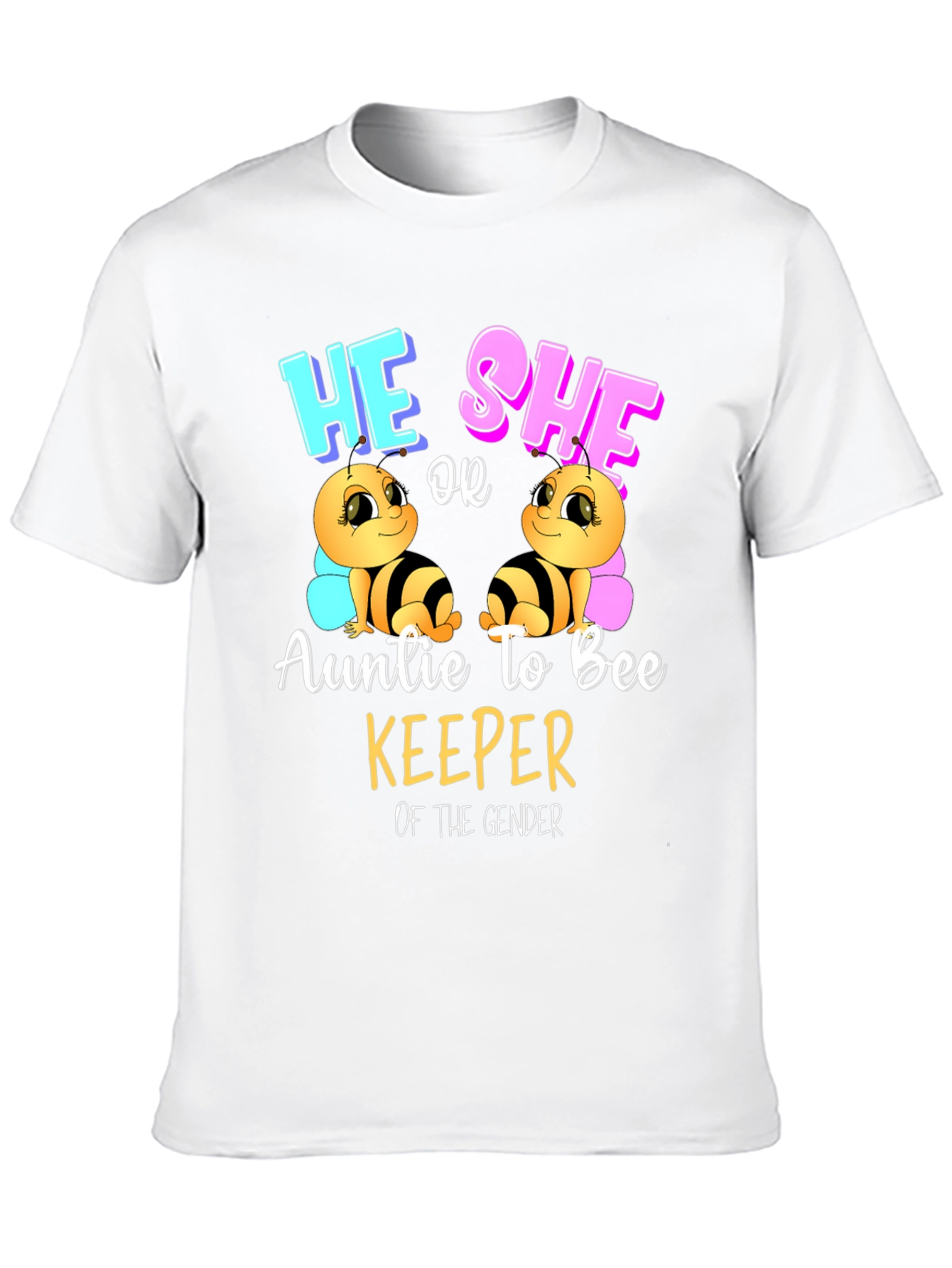 Auntie to Bee Keeper Gender Reveal T-Shirt