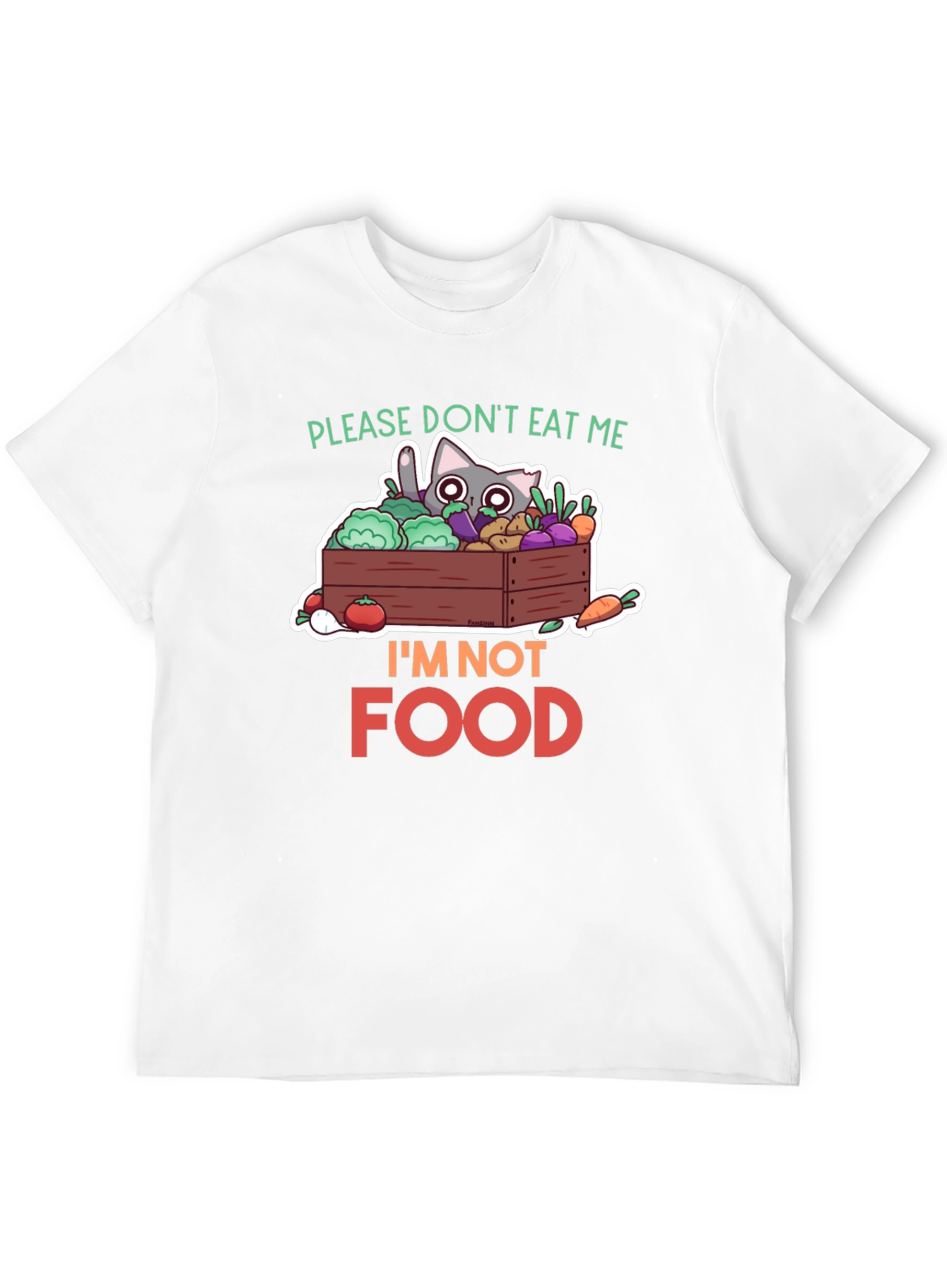 Dont Eat Me Cat T-Shirt - Vegan Funny Tee