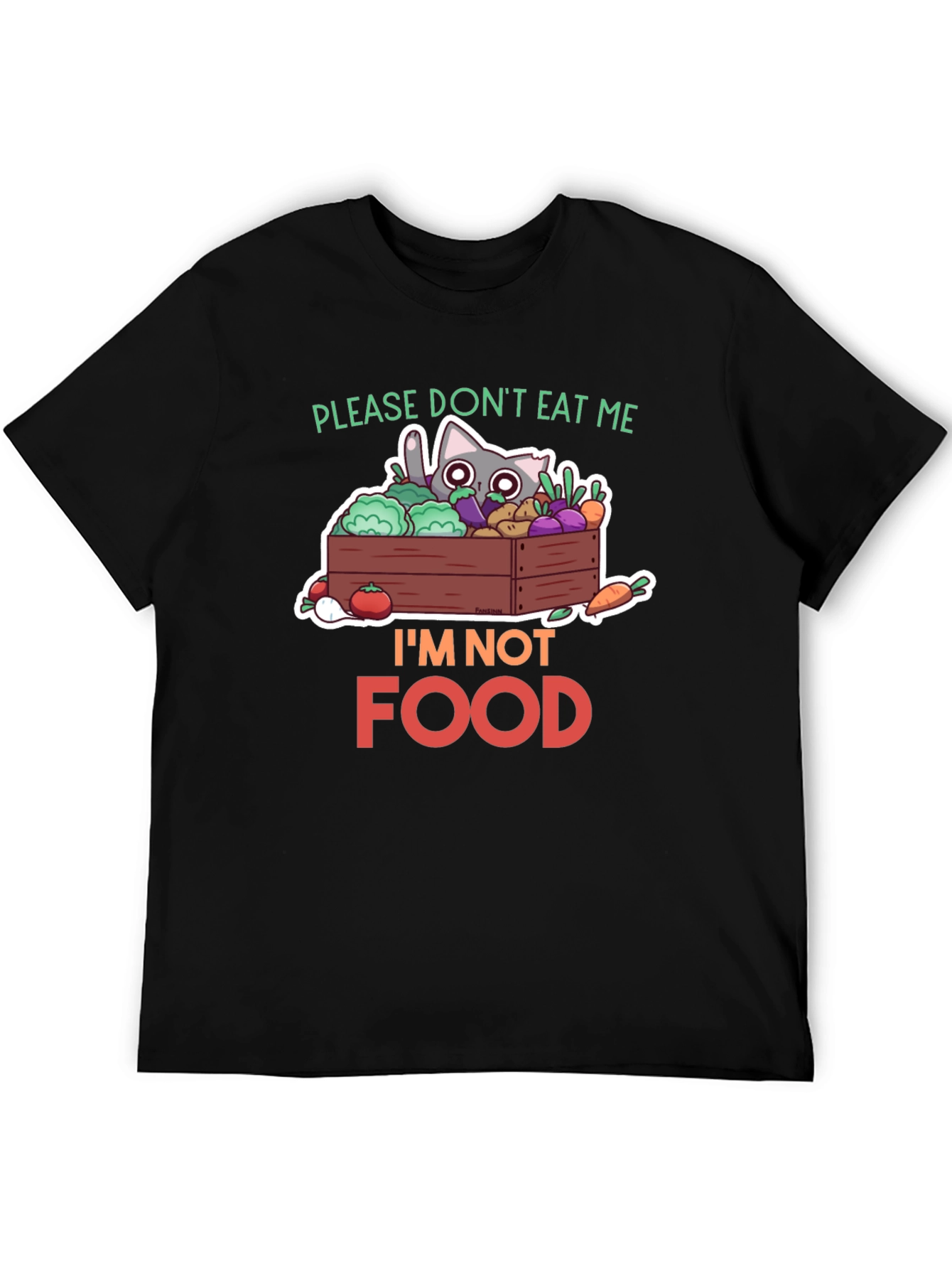 Dont Eat Me Cat T-Shirt - Vegan Funny Tee