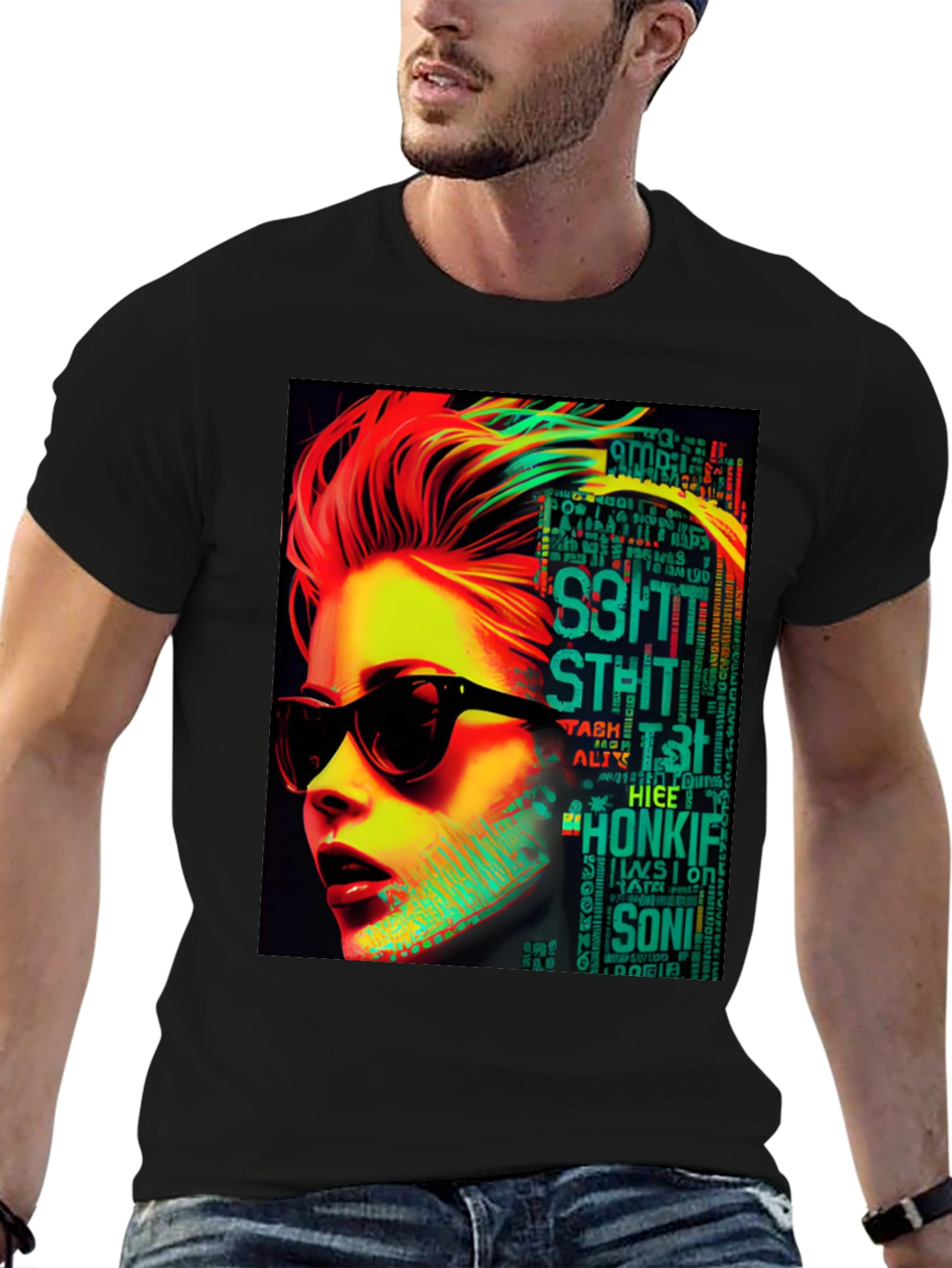Retro Pop Art T-Shirt - Woman with Sunglasses