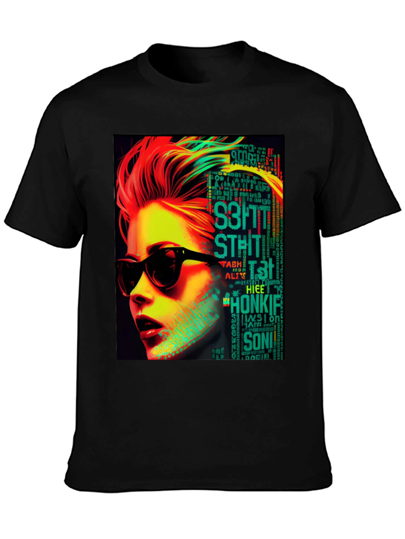 Retro Pop Art T-Shirt - Woman with Sunglasses