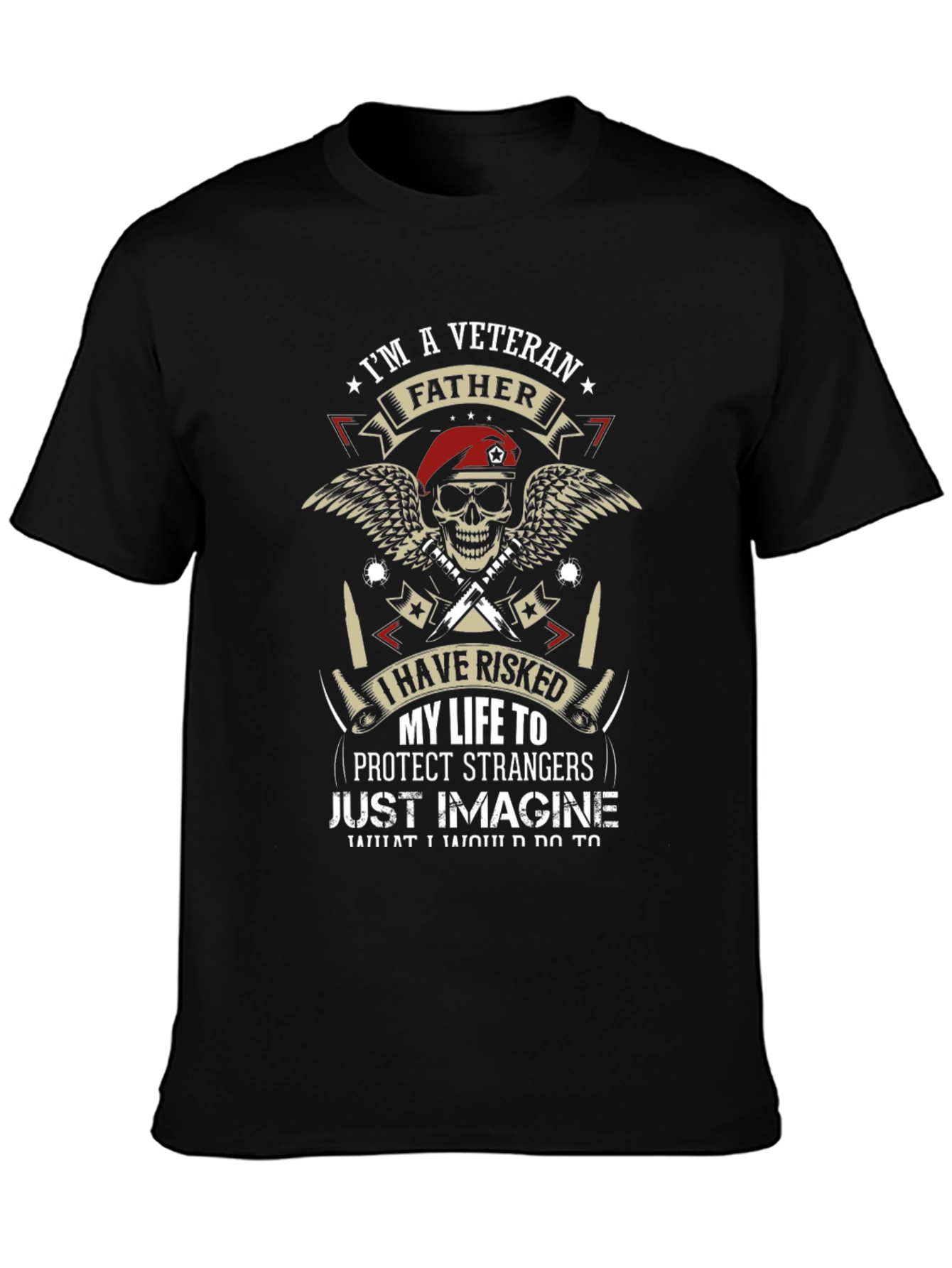 Veteran Father Graphic T-Shirt - Military Pride