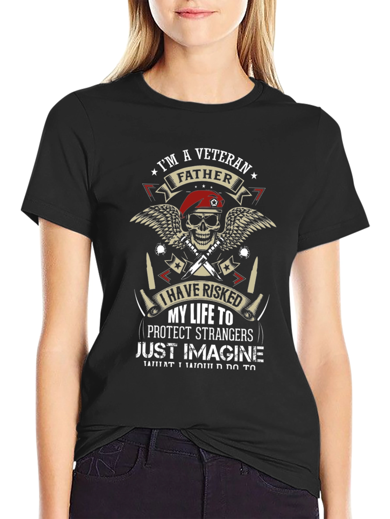 Veteran Father Graphic T-Shirt - Military Pride